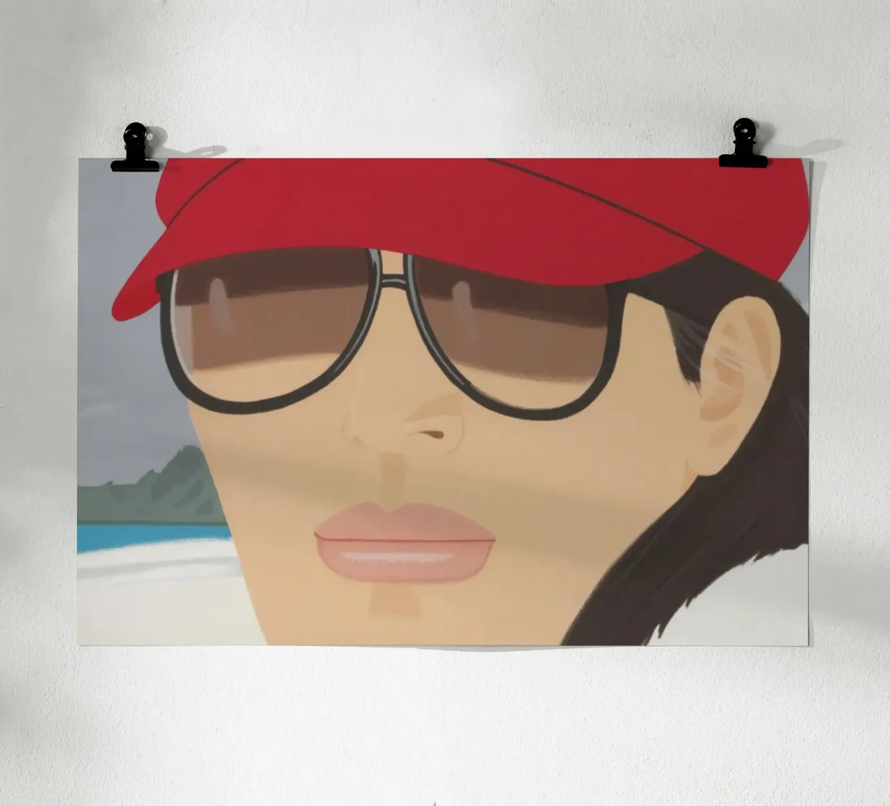 Alex Katz Giornata grigia poster con telaio in alluminio da Marcobarshop