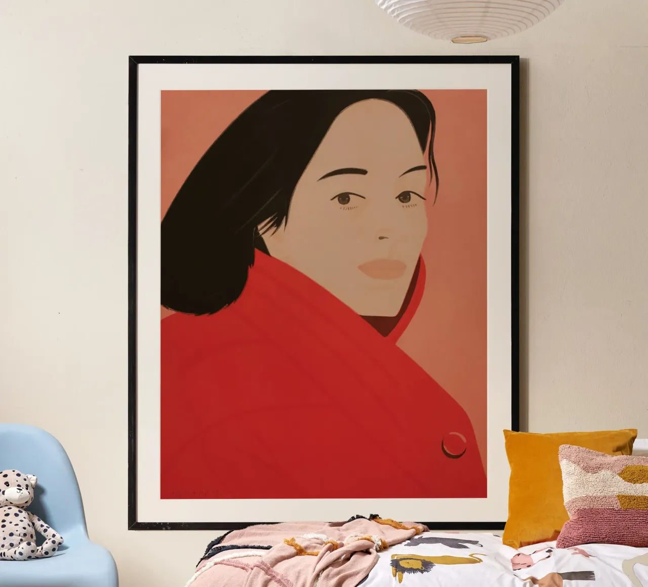 Alex Katz Giornata di brezza poster con telaio in legno da Marcobarshop