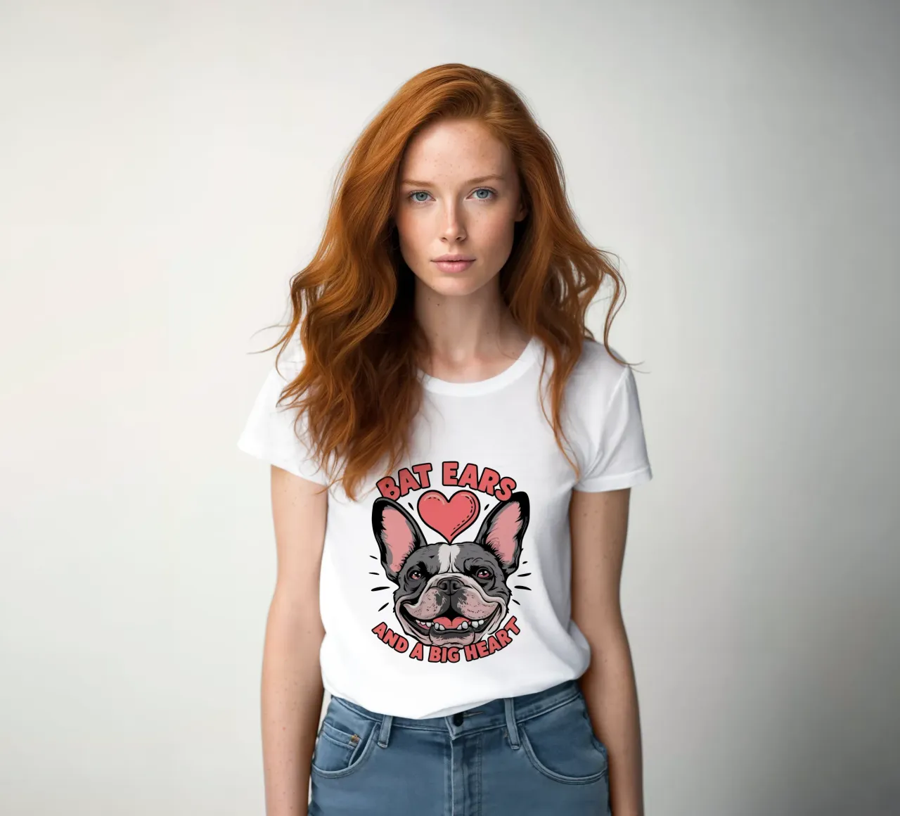 BAT EARS AND A BIG HEART t-shirt ajusté pour femmes de edsonramosart