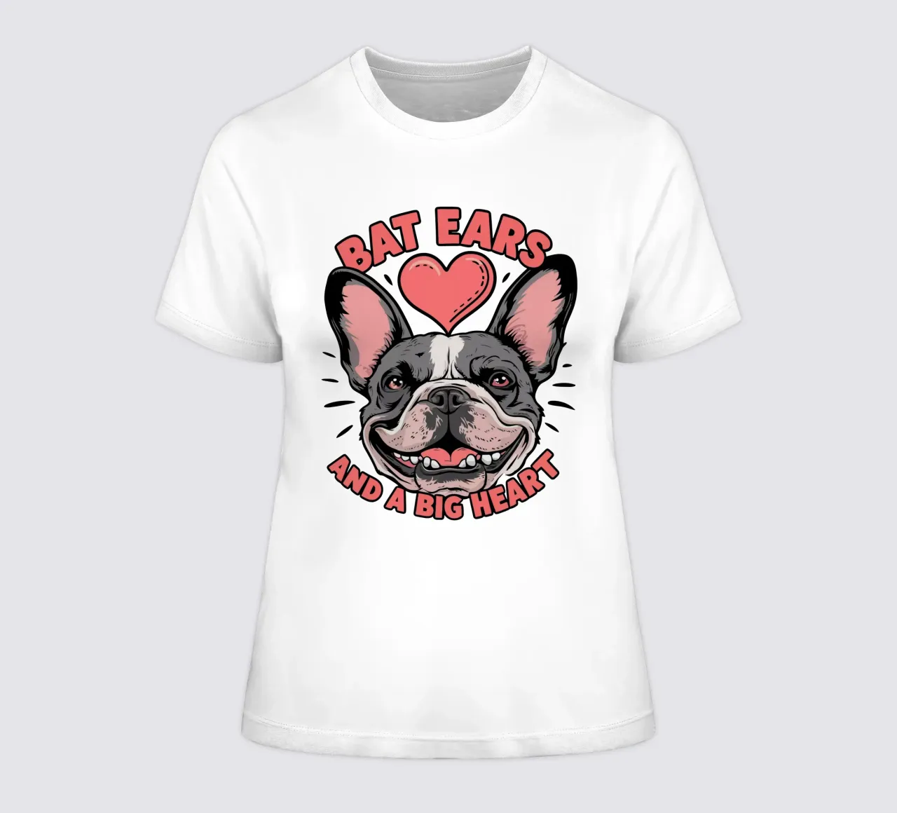BAT EARS AND A BIG HEART t-shirt ajusté pour femmes de edsonramosart