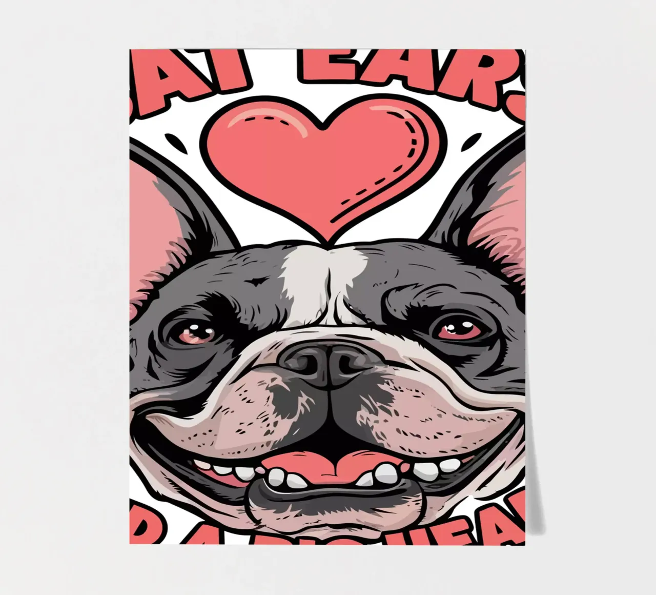 BAT EARS AND A BIG HEART sticker sheet by edsonramosart