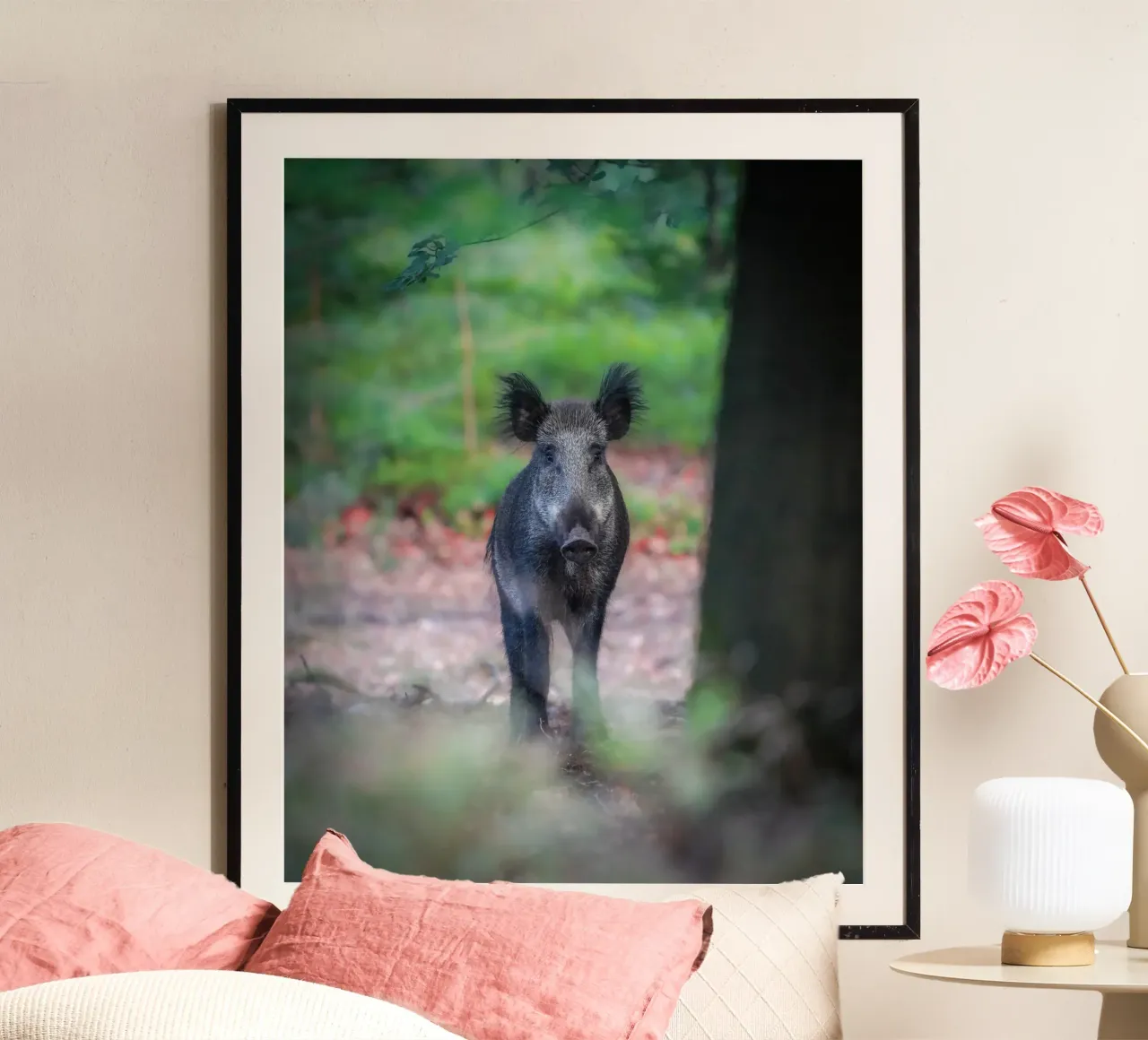 Cinghiale nella foresta poster da Tom's Wildlife