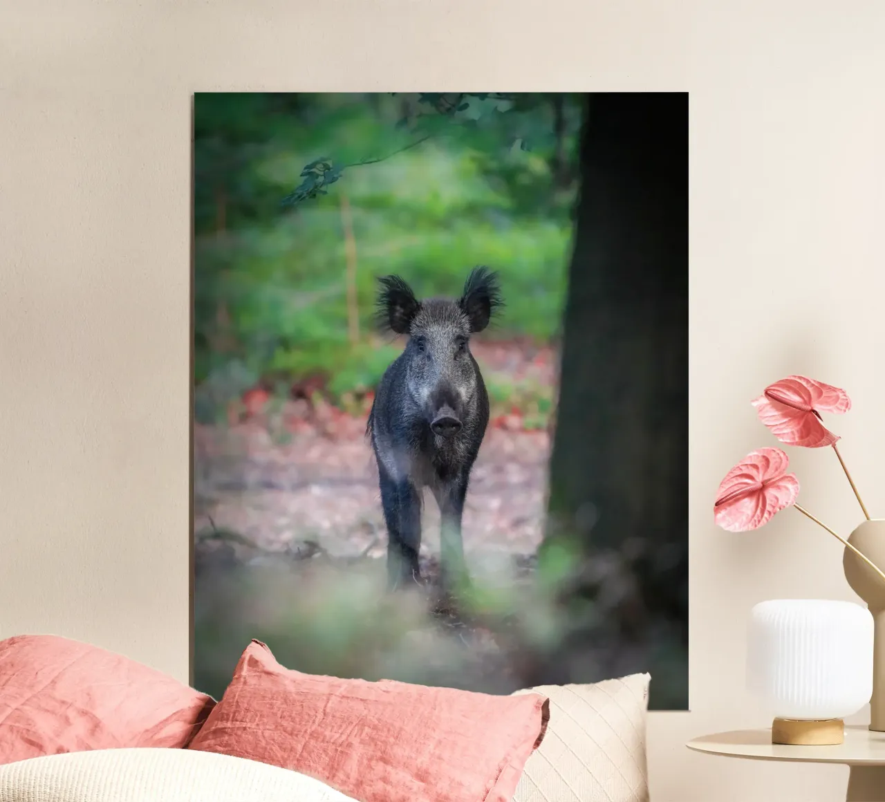 Cinghiale nella foresta poster da Tom's Wildlife
