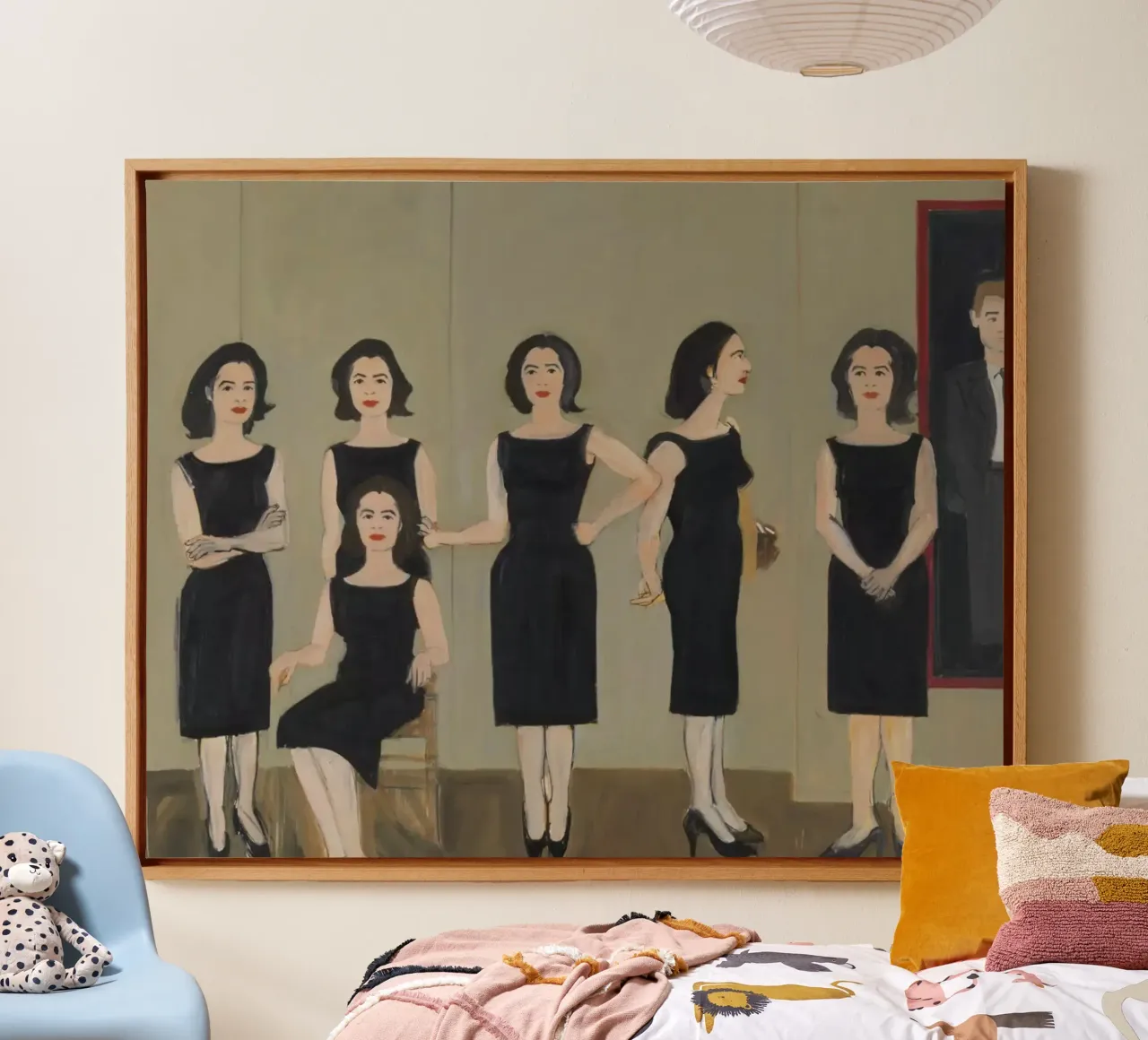 Alex Katz De zwarte jurk canvas met Baklijst van Marcobarshop