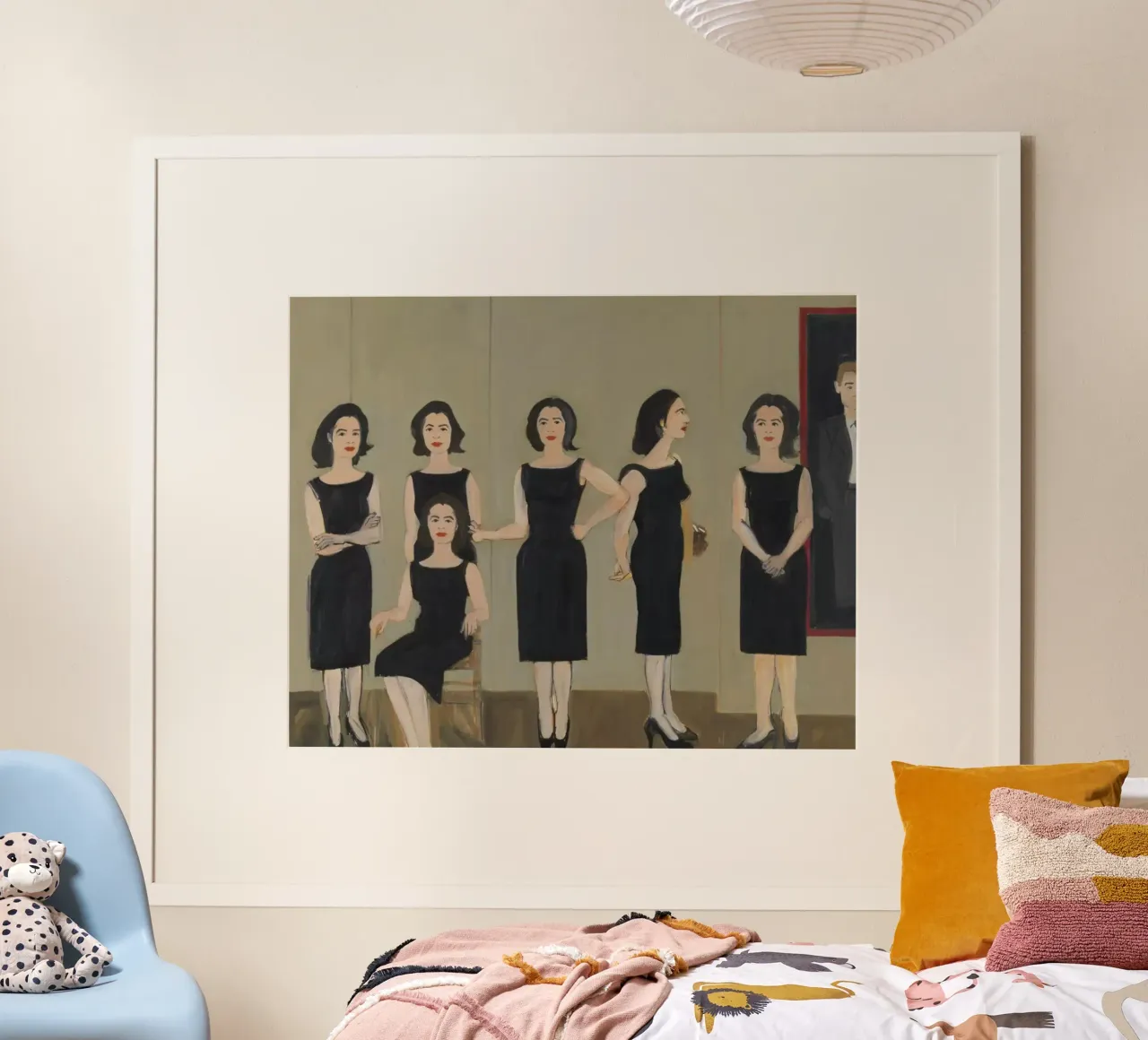 Alex Katz Il vestito nero poster con telaio in alluminio da Marcobarshop