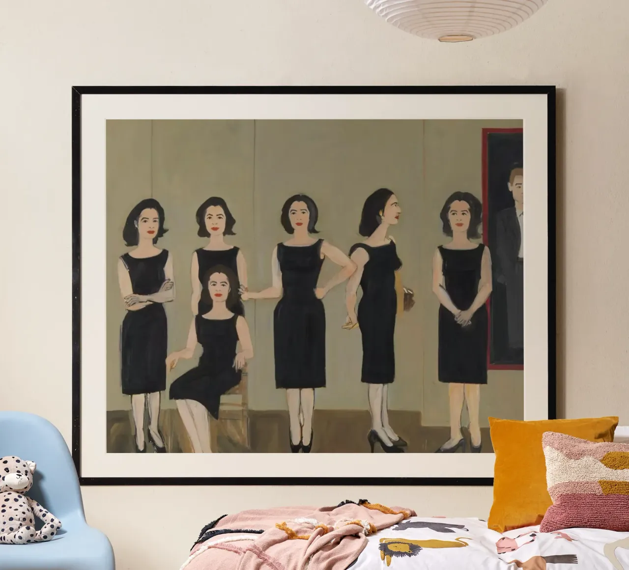 Alex Katz Il vestito nero poster con telaio in alluminio da Marcobarshop
