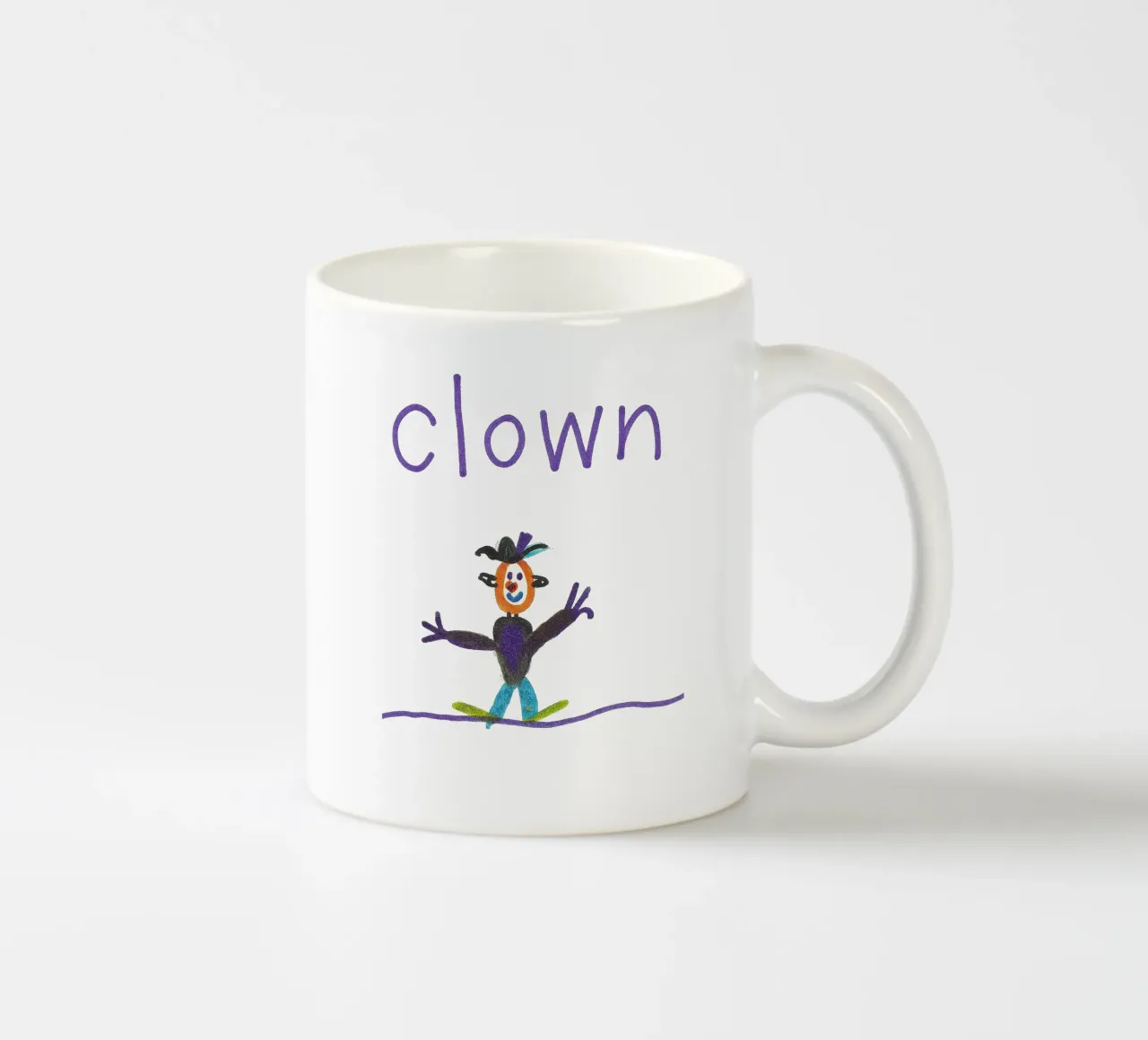 CLOWN auf dem Hochseil im Zirkus tazza in ceramica da Vintage Van Gogh