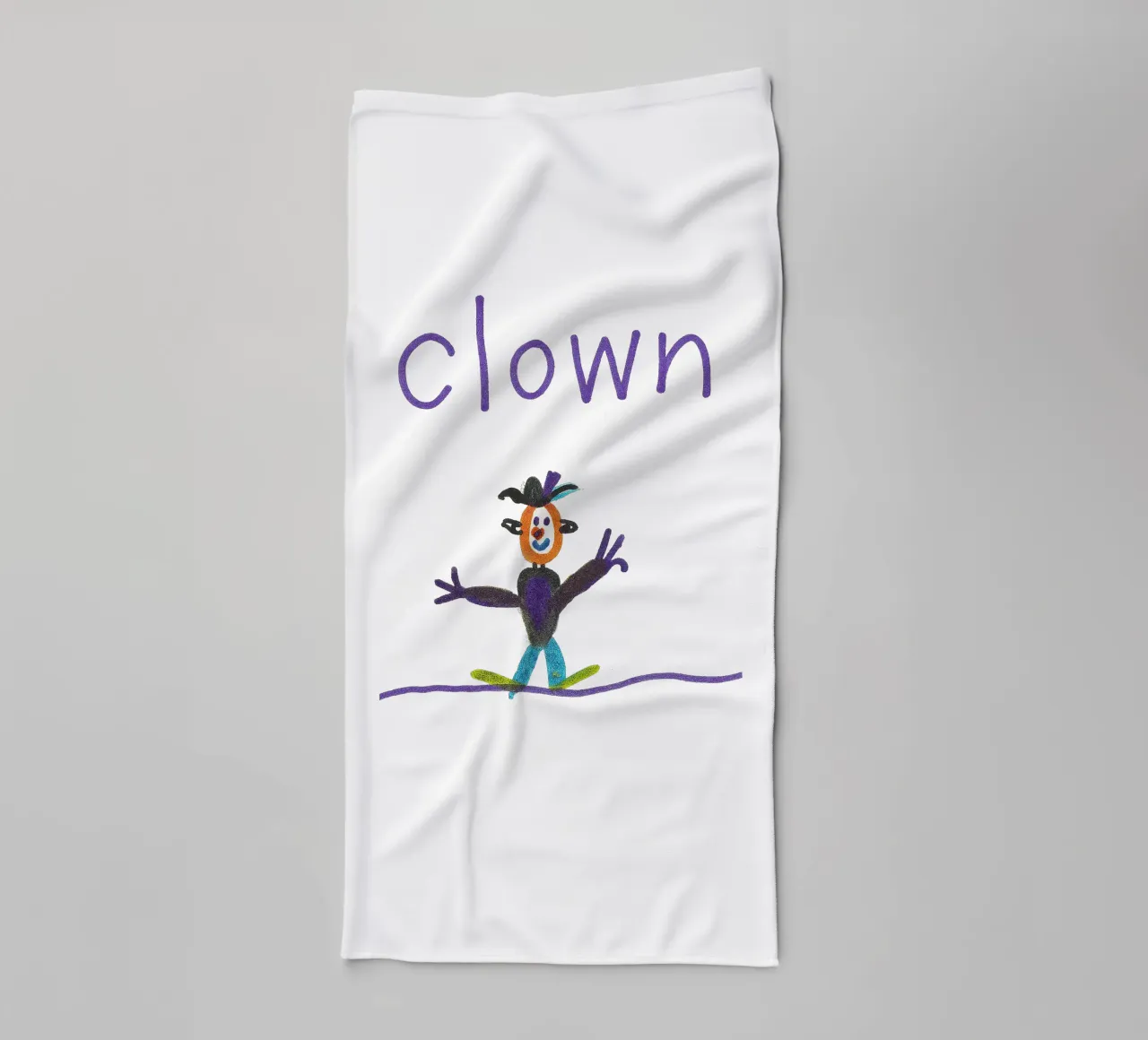 CLOWN auf dem Hochseil im Zirkus asciugamano da bagno da Vintage Van Gogh