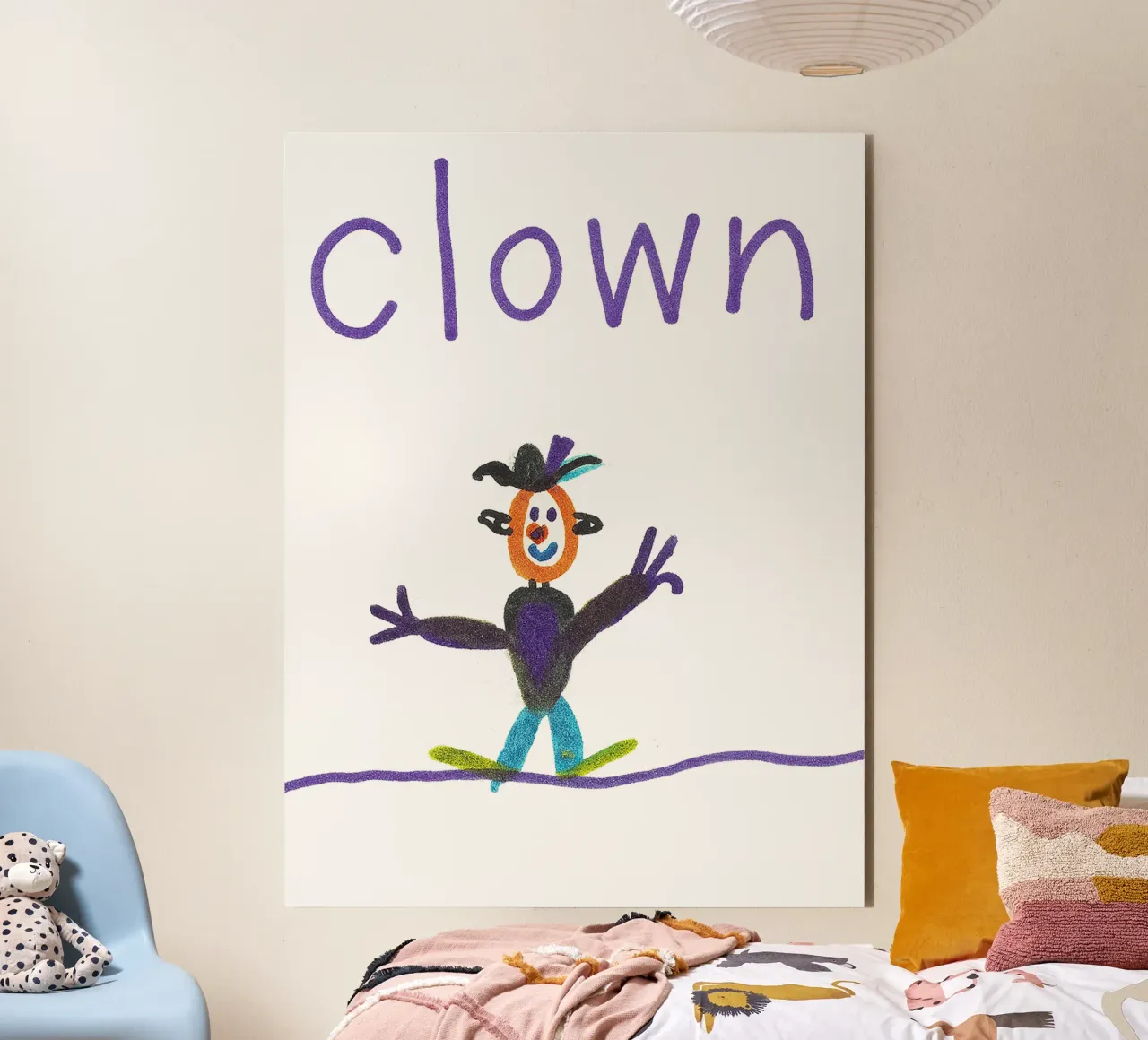 CLOWN auf dem Hochseil im Zirkus alluminio dibond da Vintage Van Gogh