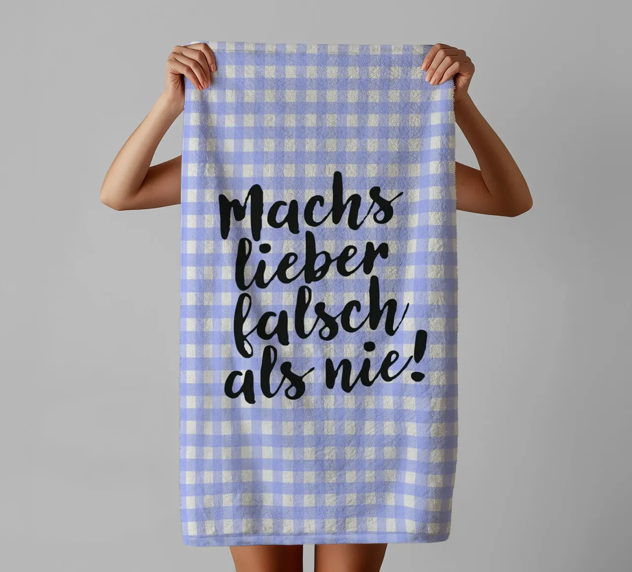 Better to do it wrong than never! towel by Attaboy Dsgn