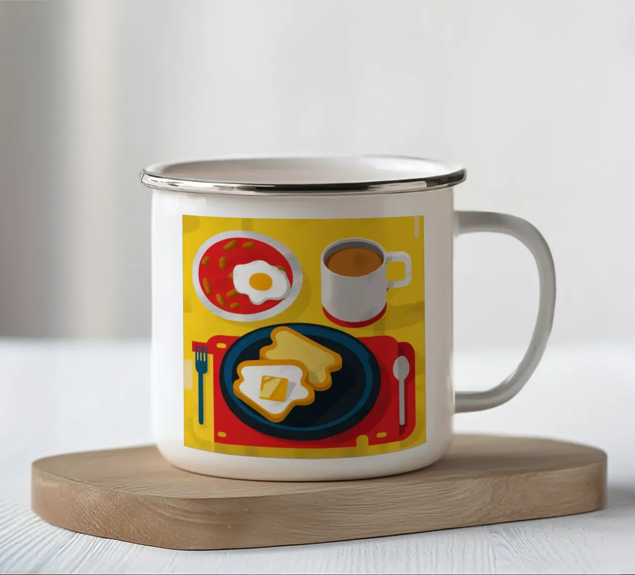 Piatto classico per la colazione tazza in smalto da Bruce Juice