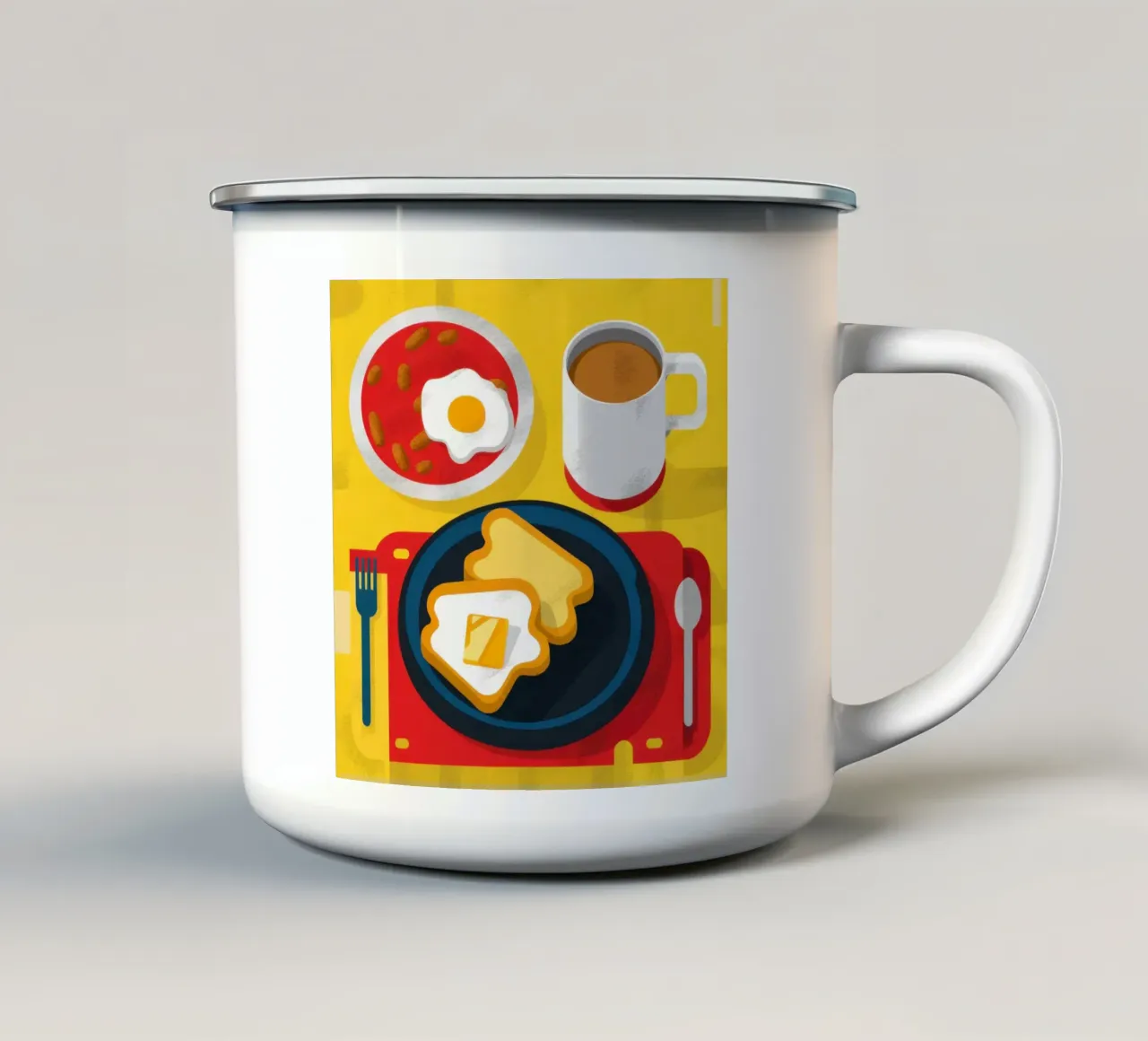 Piatto classico per la colazione tazza in smalto da Bruce Juice