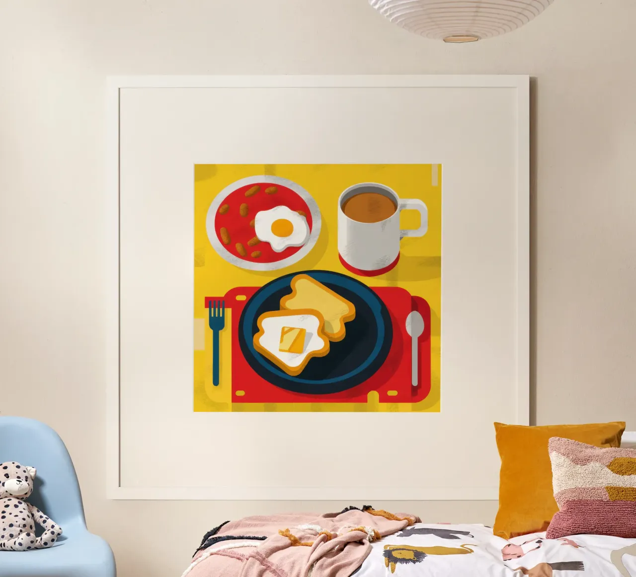 Piatto classico per la colazione poster con telaio in legno da Bruce Juice