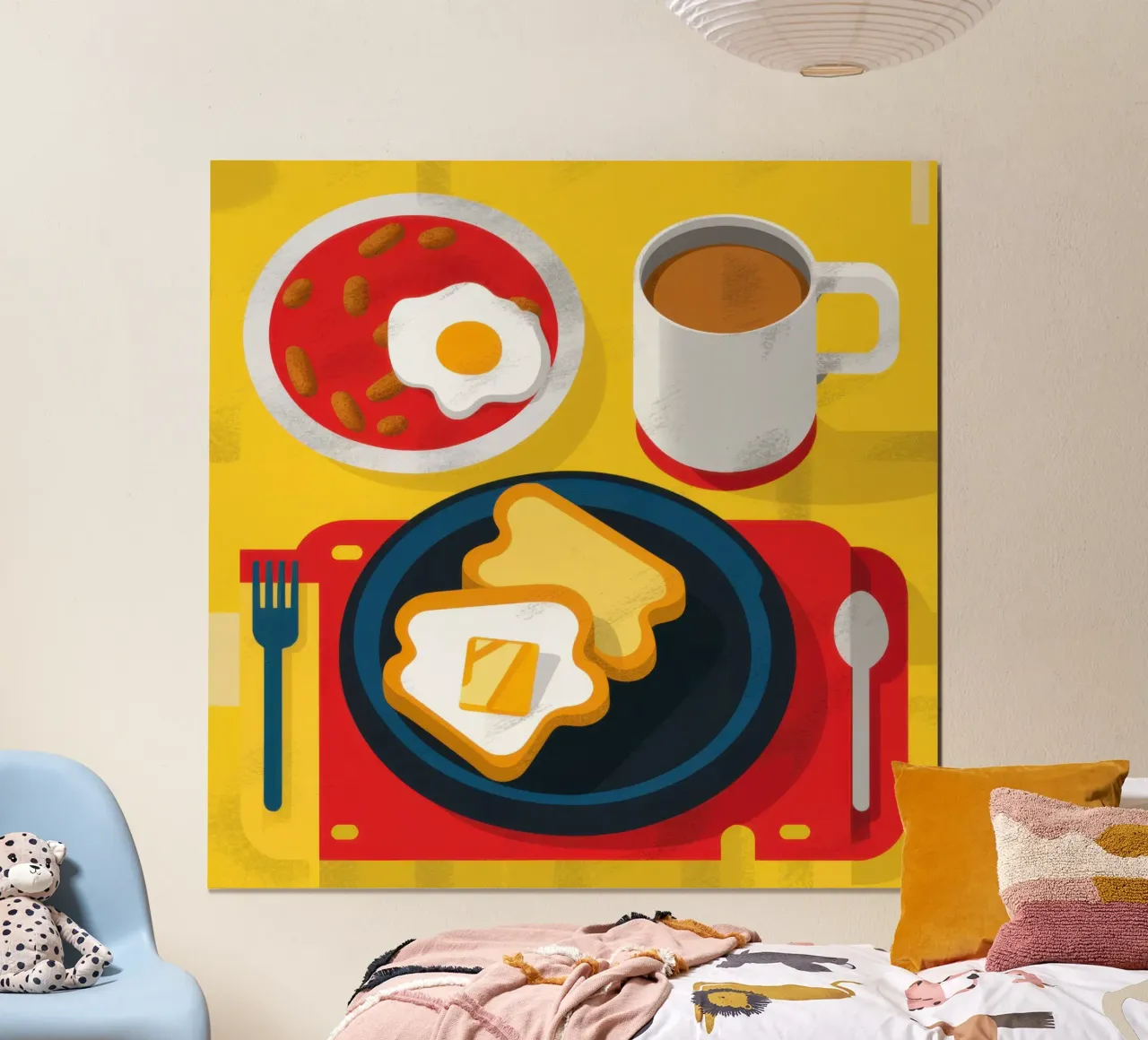 Piatto classico per la colazione poster con telaio in legno da Bruce Juice