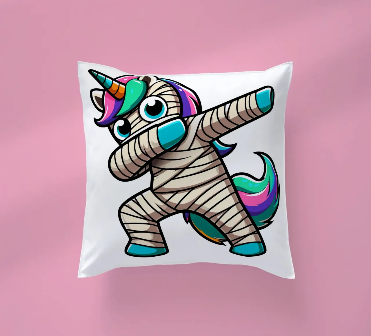Unicorn Mummy cuscino da edsonramosart