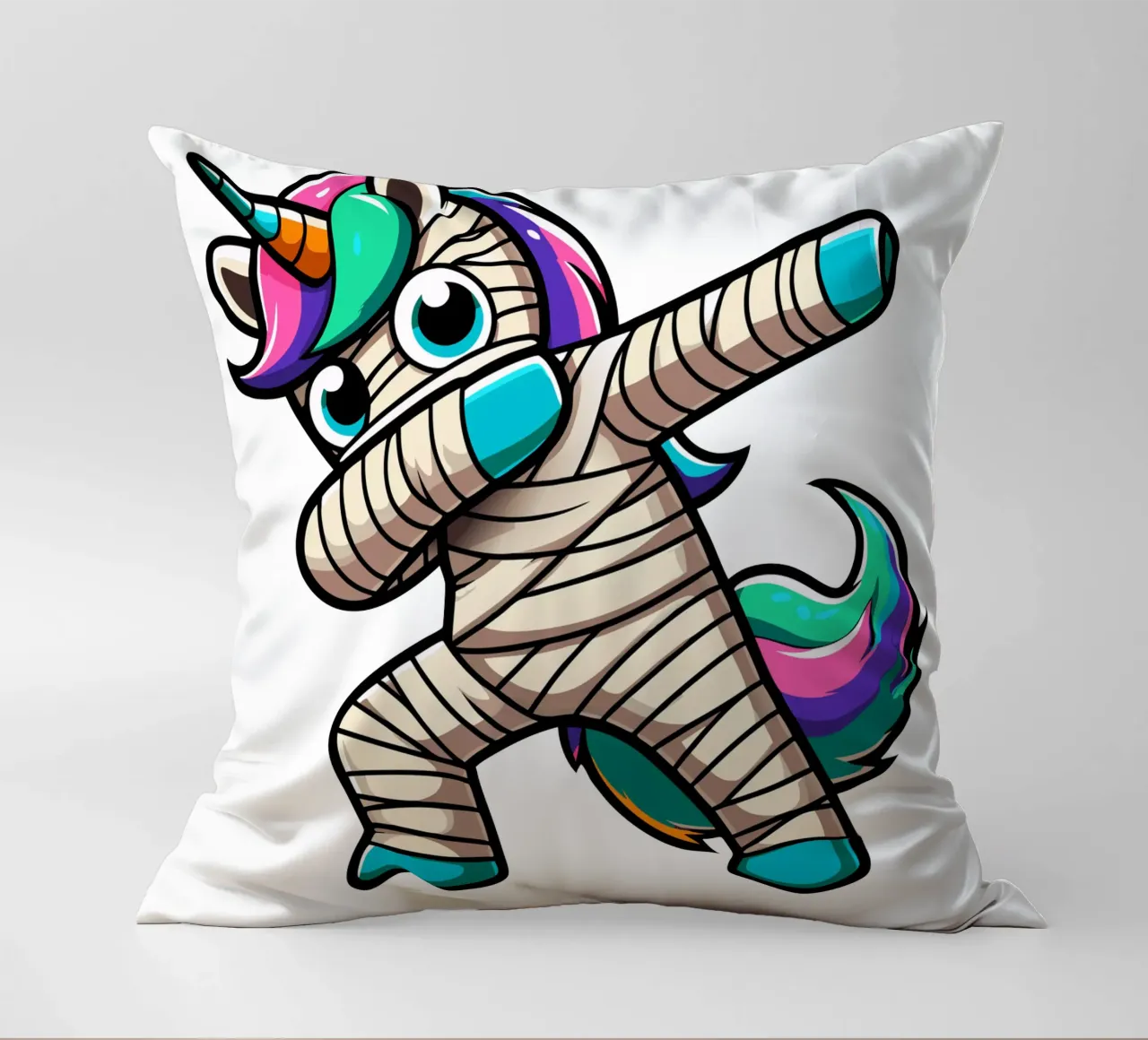 Unicorn Mummy cuscino da edsonramosart