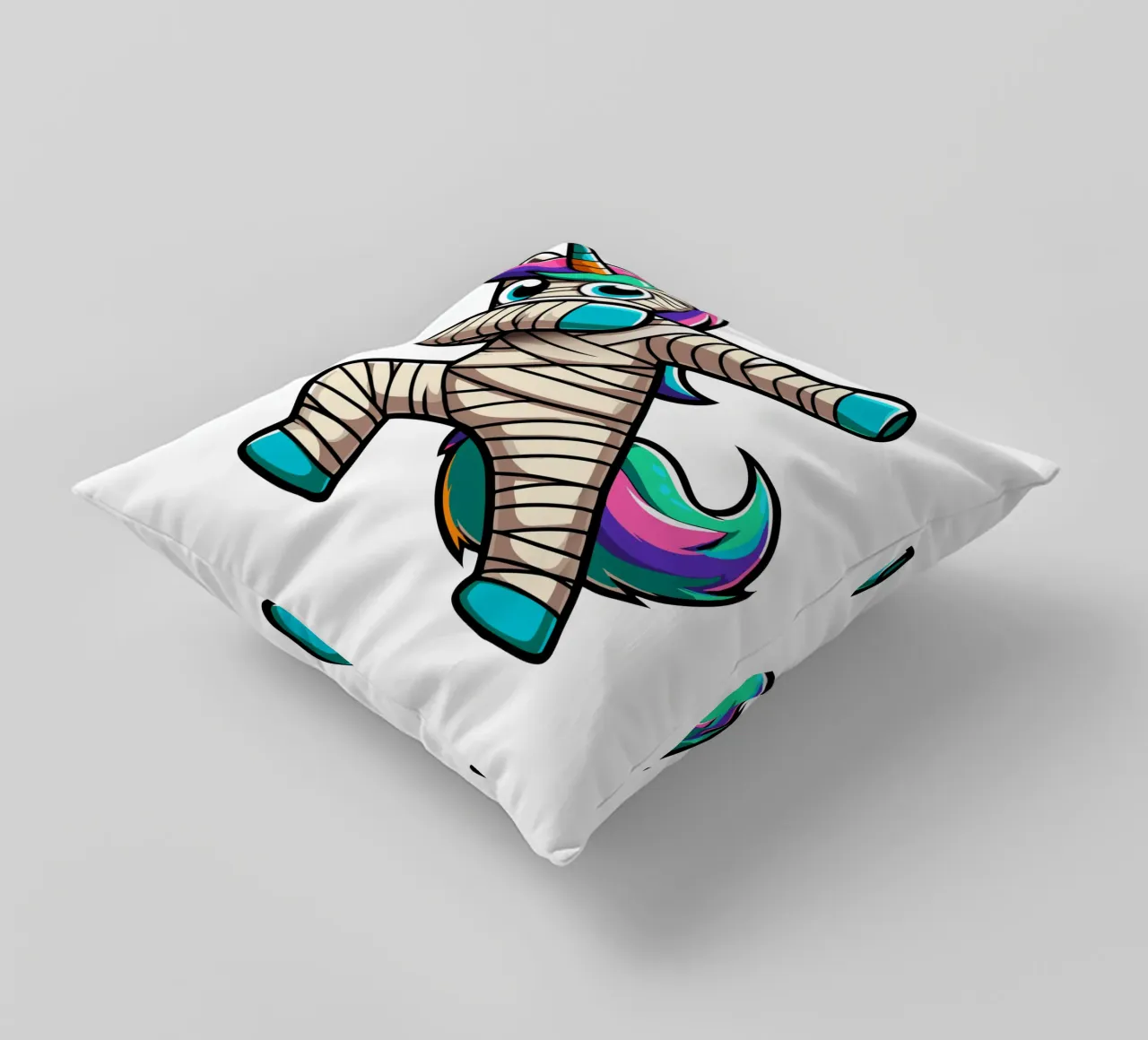 Unicorn Mummy cuscino da edsonramosart