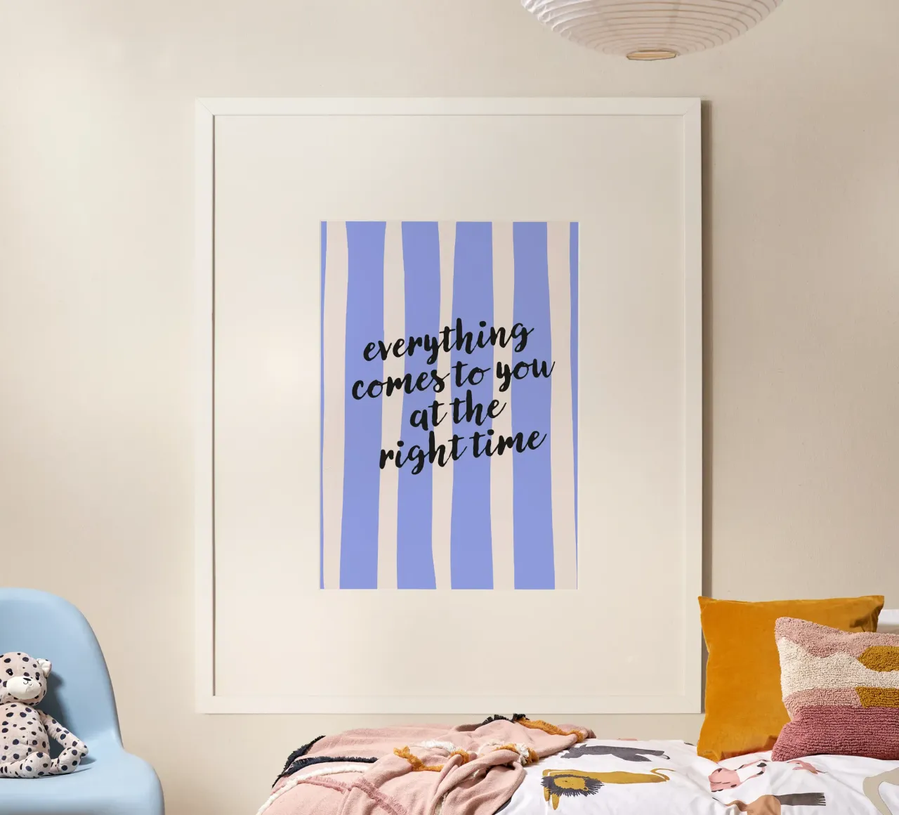 Everything Comes to You poster con telaio in alluminio da Attaboy Dsgn