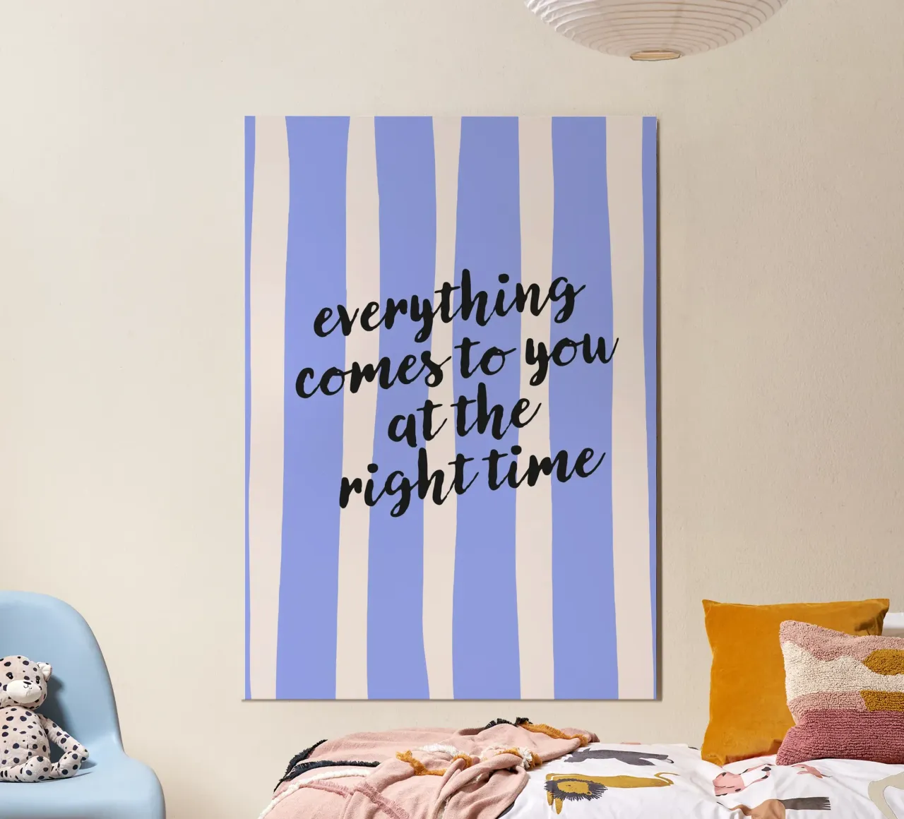Everything Comes to You poster con telaio in alluminio da Attaboy Dsgn