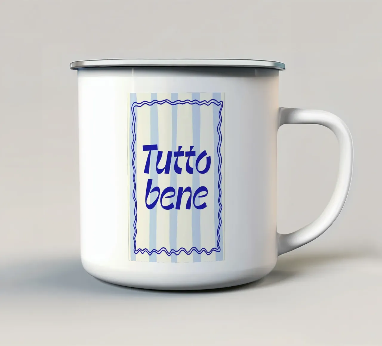 Tutto Bene tazza in smalto da Attaboy Dsgn