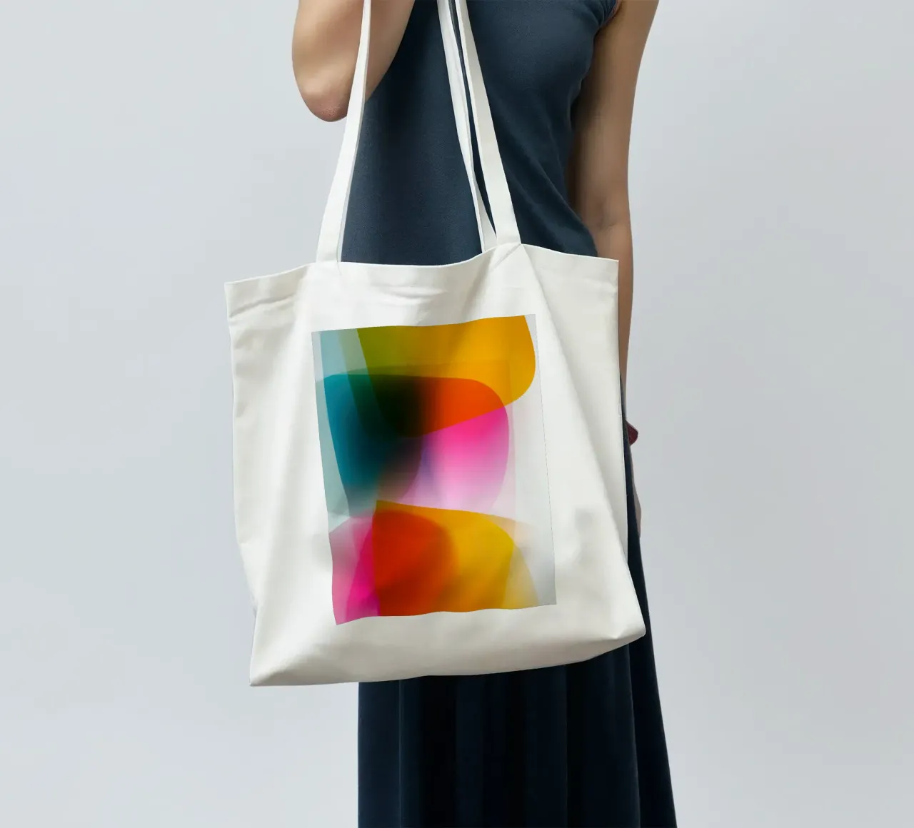 Aree di colore astratte semitrasparenti borsa in juta da Autofocus