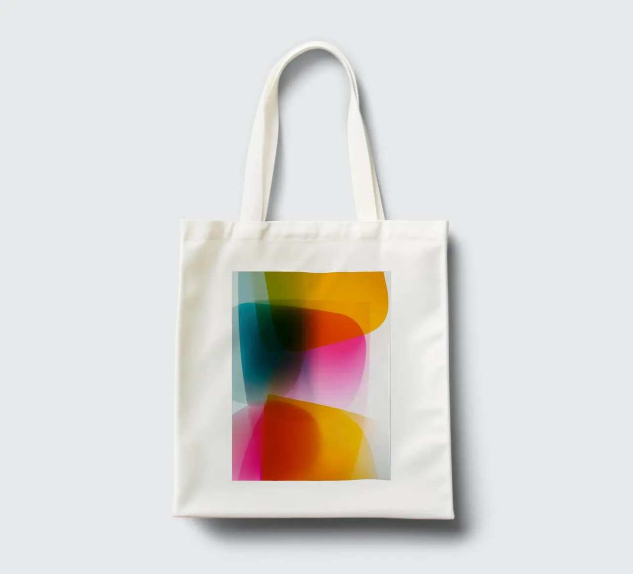Aree di colore astratte semitrasparenti borsa in juta da Autofocus