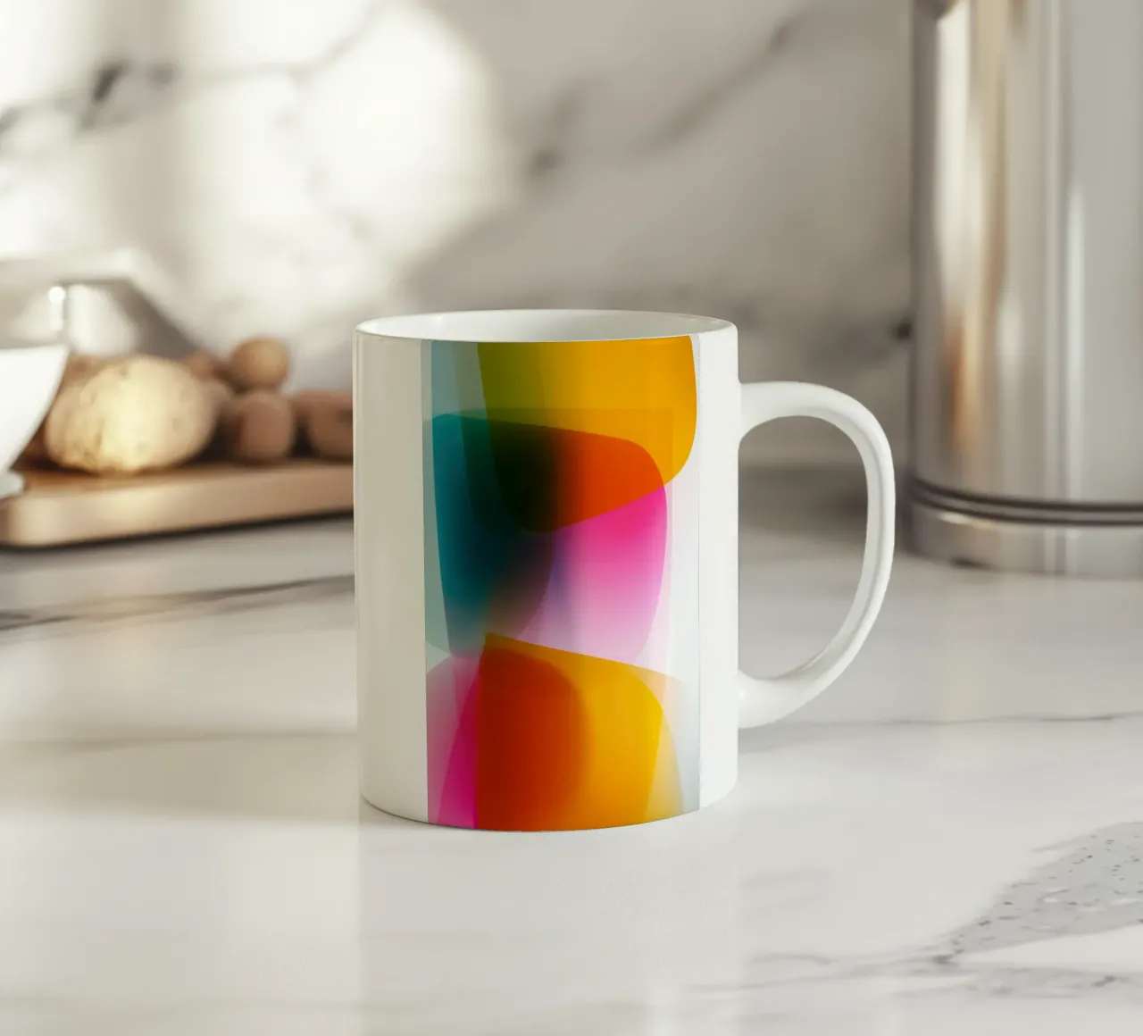 Aree di colore astratte semitrasparenti tazza in ceramica da Autofocus
