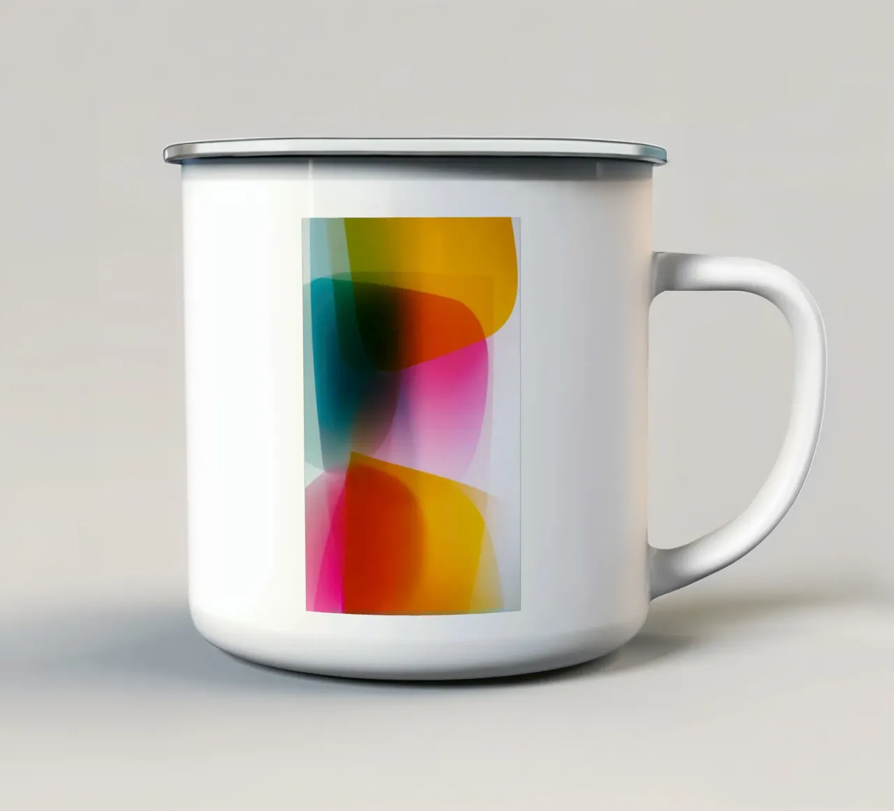 Aree di colore astratte semitrasparenti tazza in smalto da Autofocus