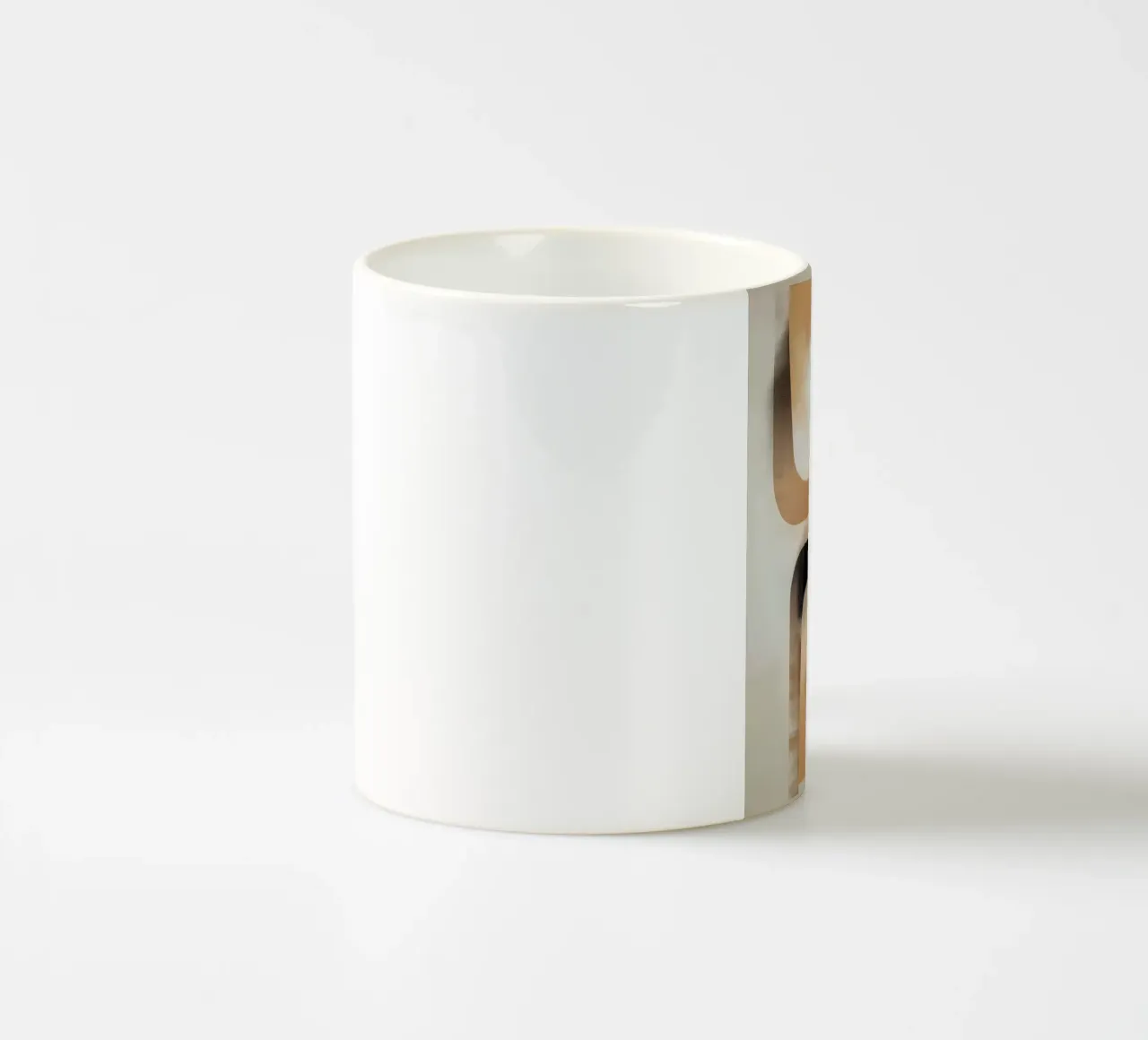 Forme astratte in colori marroni tazza in ceramica da Imagine