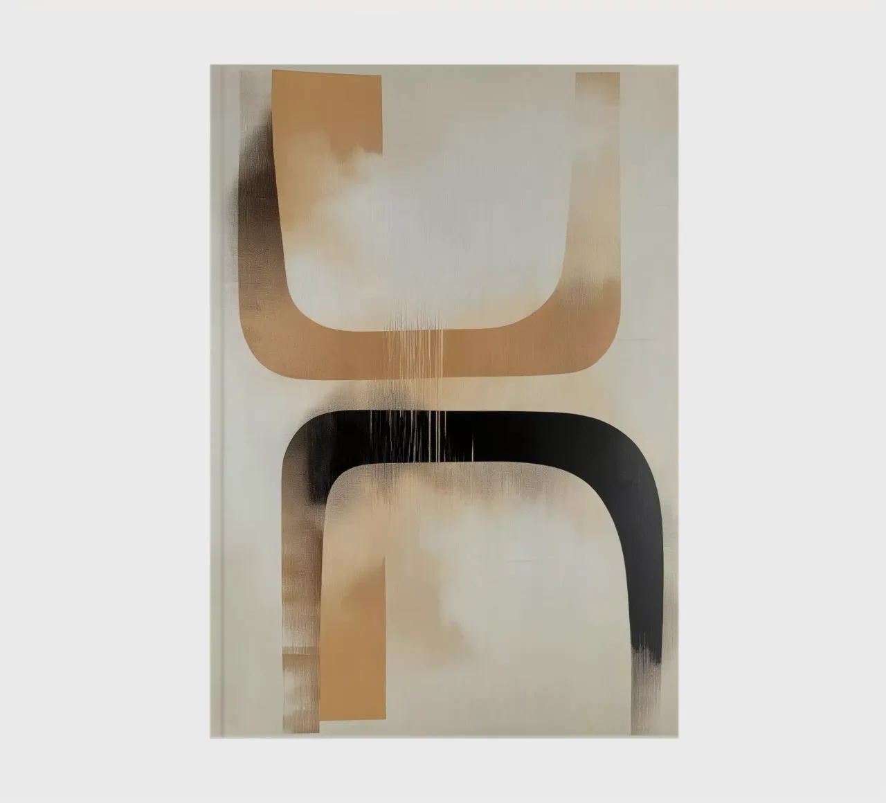 Abstract shapes in brown colors notebook by Imagine