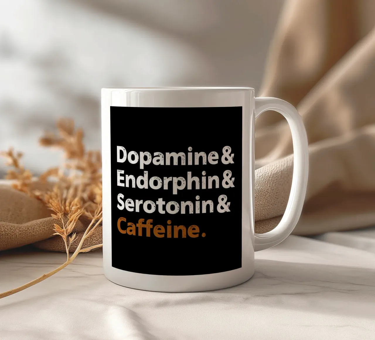 Caffeine ceramic mug by Mariel Toigo