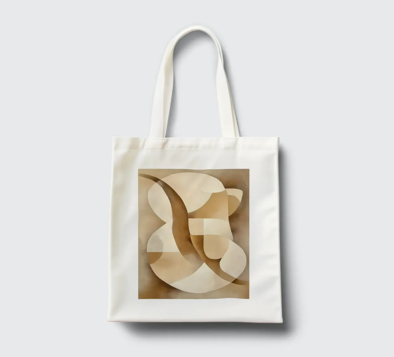 Forme astratte in colori marroni borsa in juta da Imagine