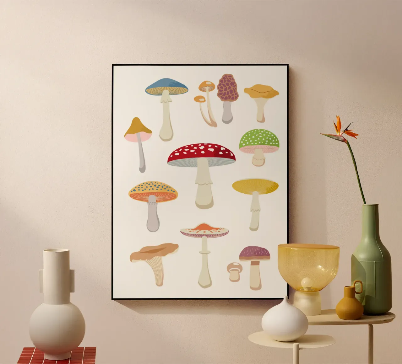 Mushroom Lovers acrylic glass by Mariel Toigo