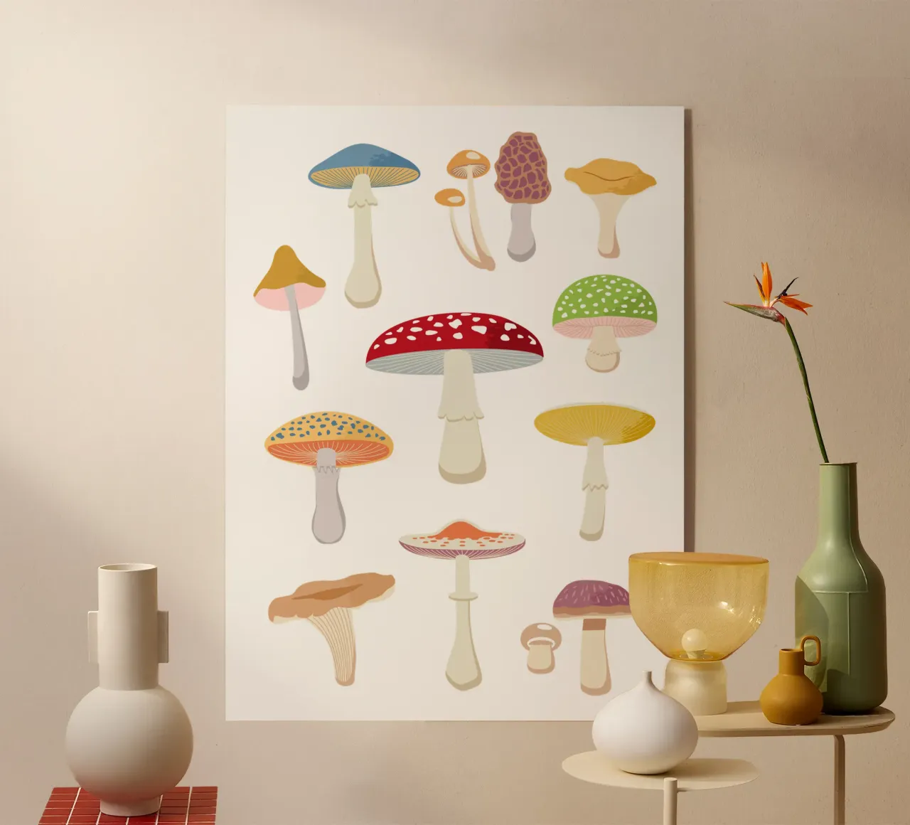 Mushroom Lovers acrylic glass by Mariel Toigo