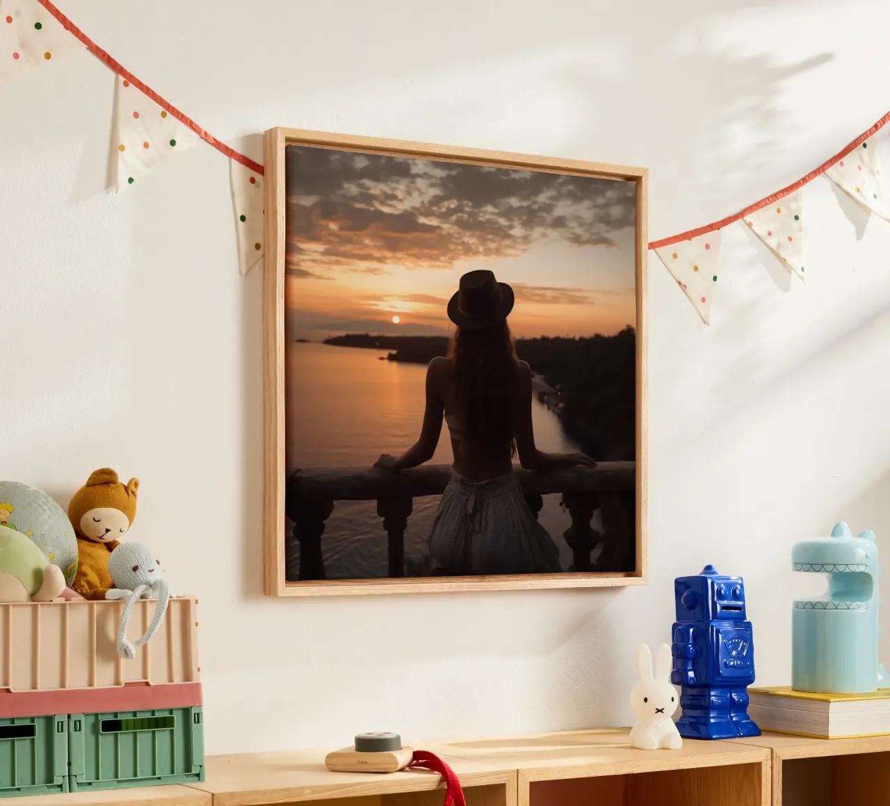Reverie dell'ora d'oro tela con Cornice a cassetta da StillVibe Home