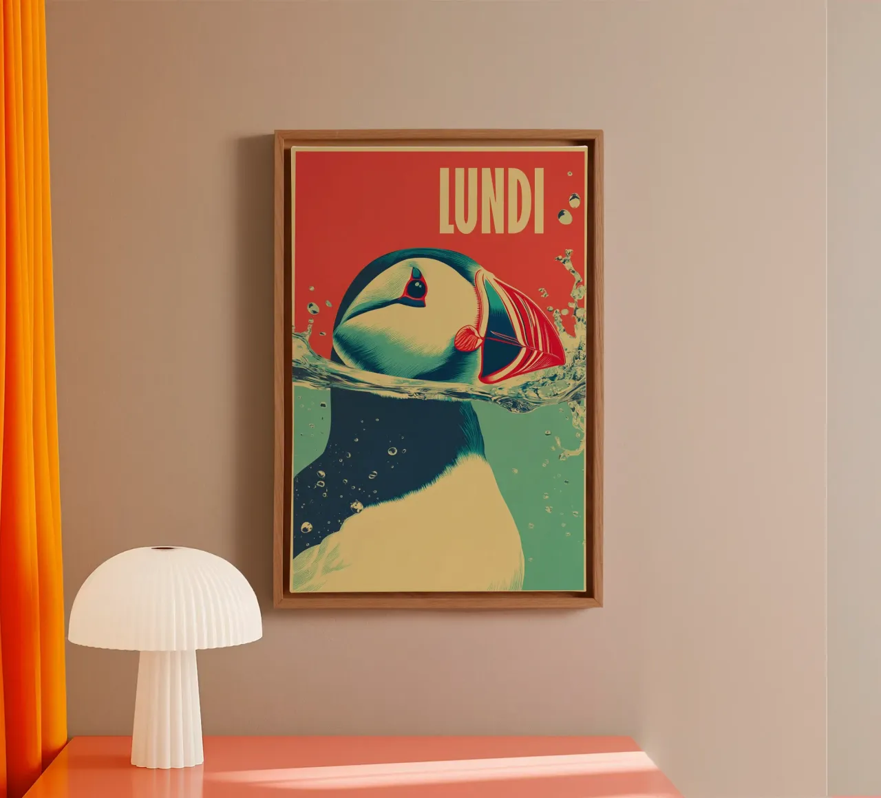 Papegaaiduikers met retro ziel canvas met Baklijst van Autofocus