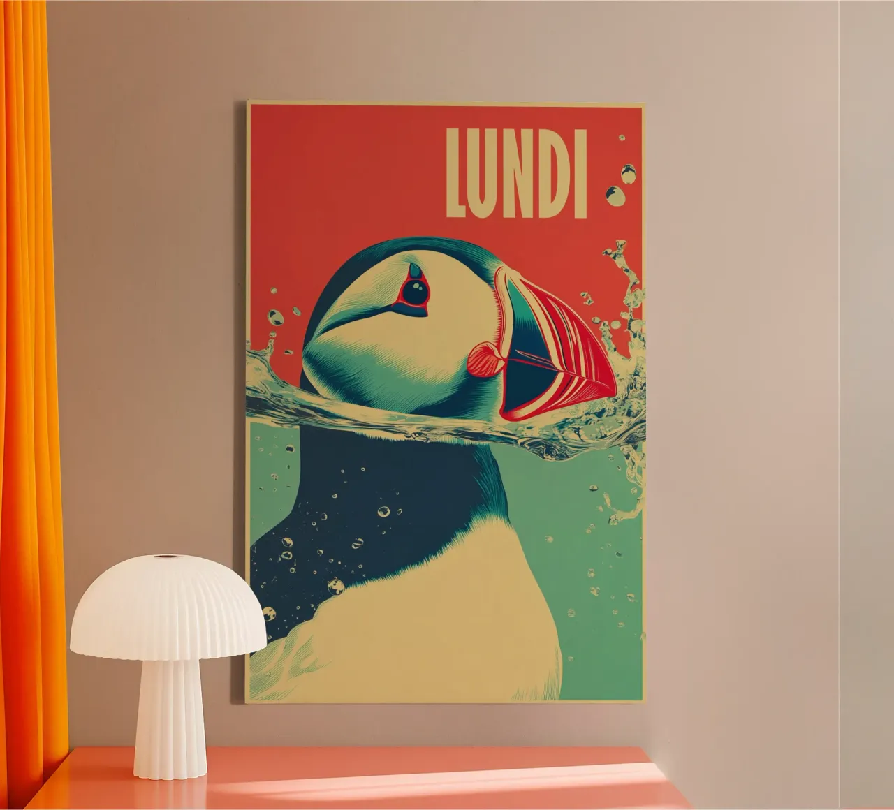 Papegaaiduikers met retro ziel canvas met Baklijst van Autofocus