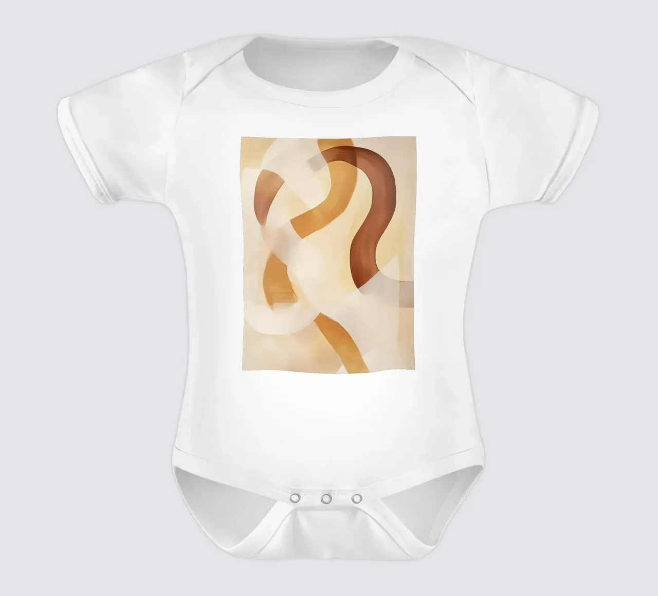 Formes abstraites dans des couleurs brunes body bébé de Imagine