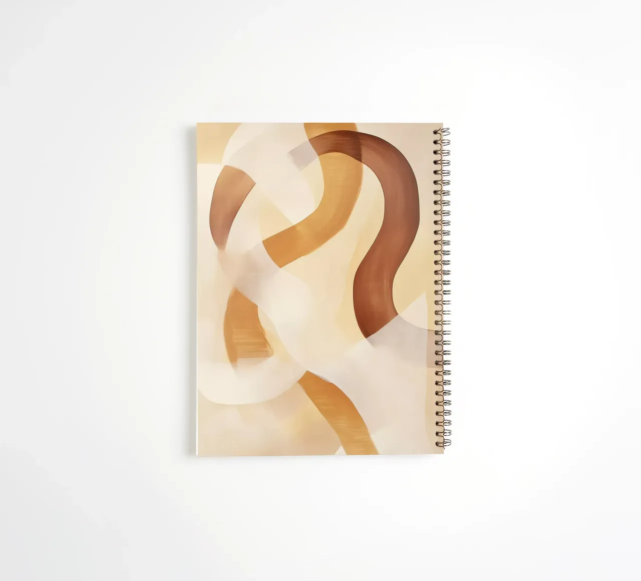 Formas abstractas en tonos marrones cuaderno de espiral de Imagine