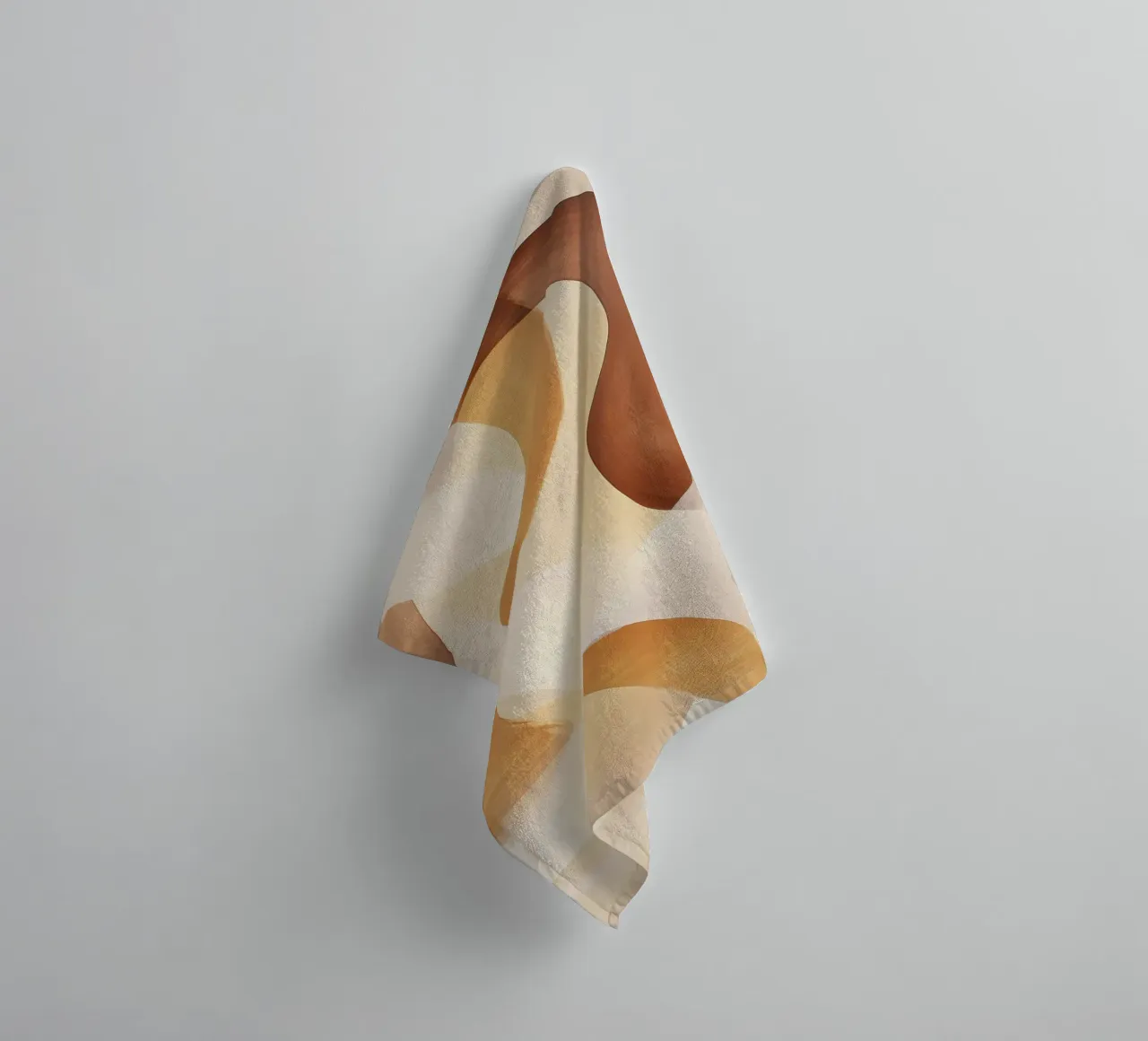 Abstract shapes in brown colors towel by Imagine