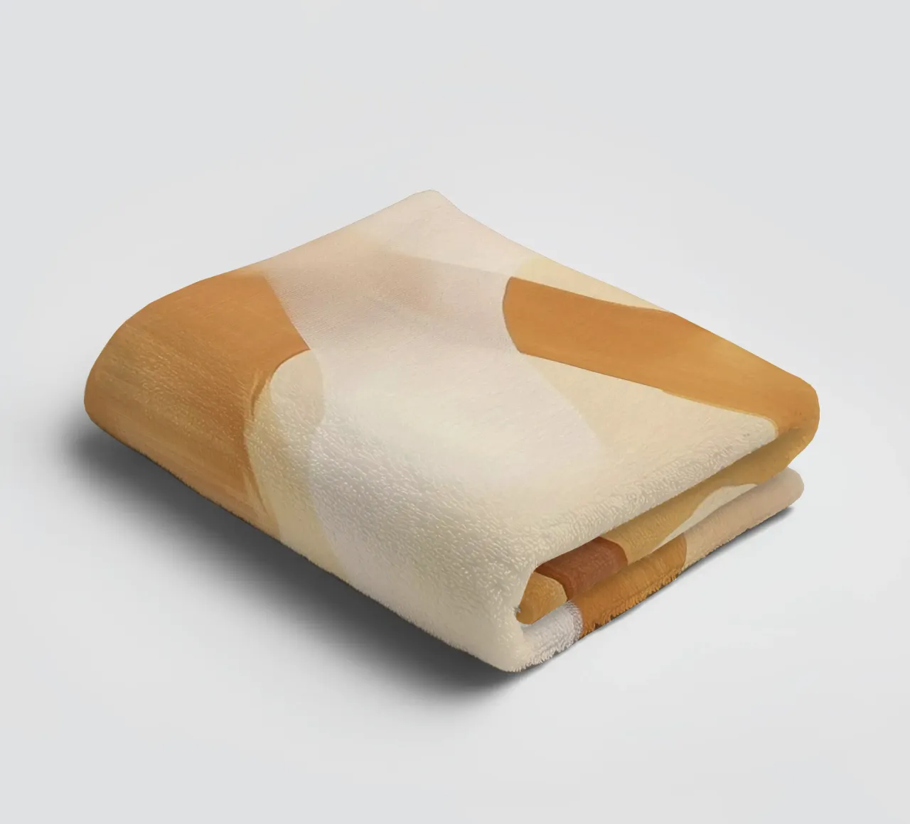 Abstract shapes in brown colors towel by Imagine