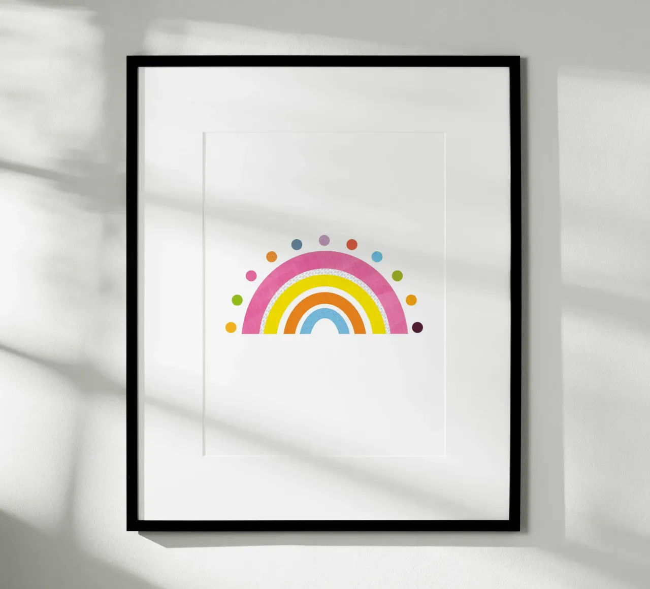 Arc-en-ciel ludique avec points colorés poster de JaySan Studio