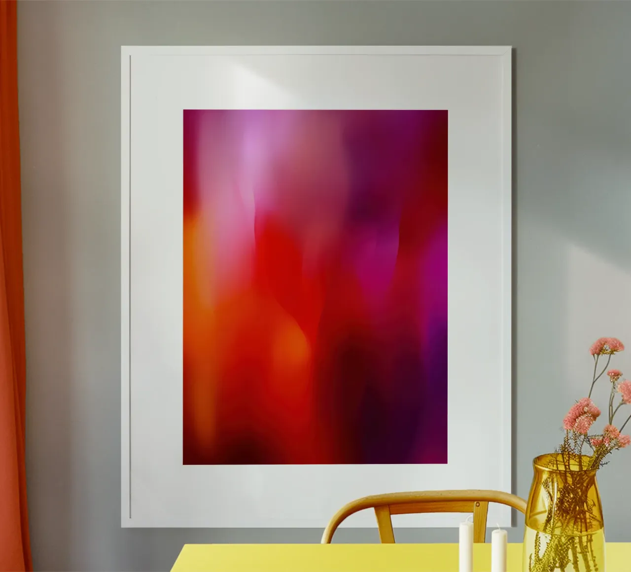 Ebbrezza da tulipano | Sinfonia di colori in arancio-rosso-magenta poster da Autofocus