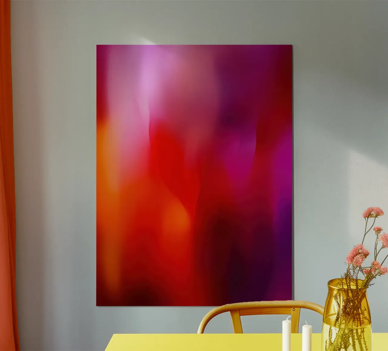 Ebbrezza da tulipano | Sinfonia di colori in arancio-rosso-magenta poster da Autofocus