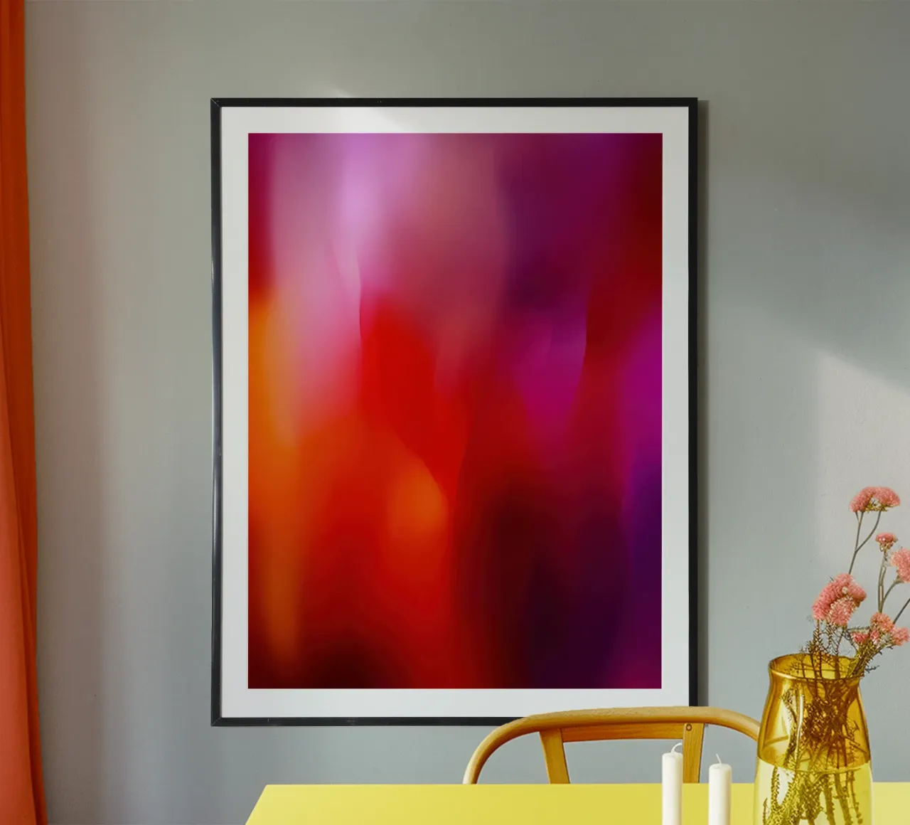 Ebbrezza da tulipano | Sinfonia di colori in arancio-rosso-magenta poster da Autofocus