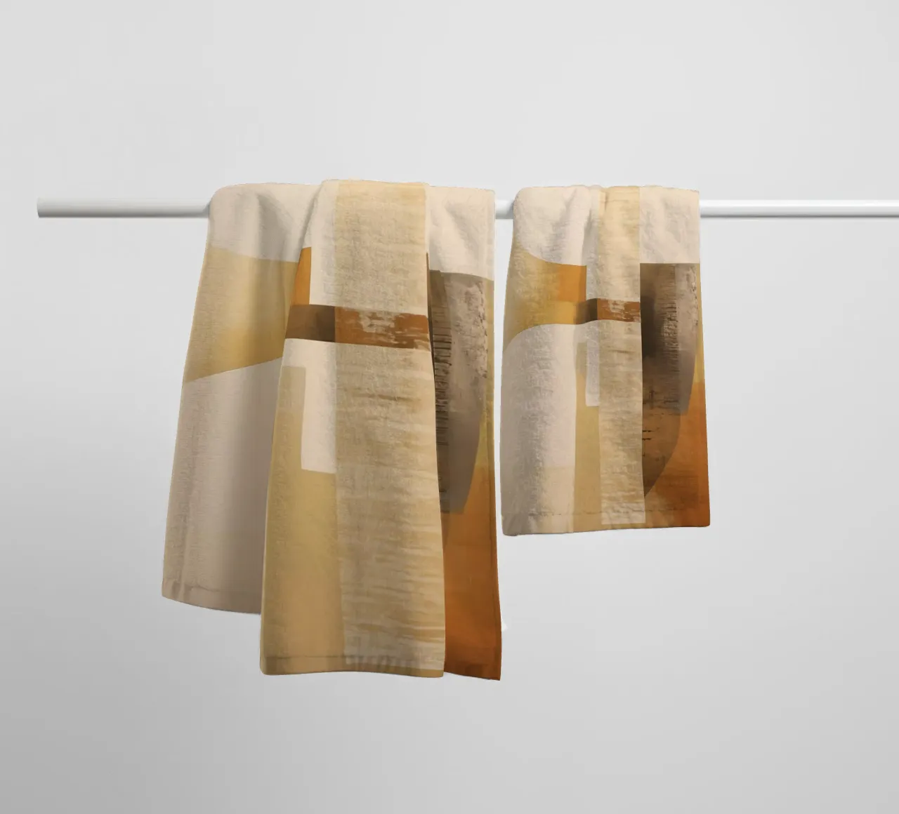 Formes abstraites dans des couleurs brunes serviette de bain de Imagine