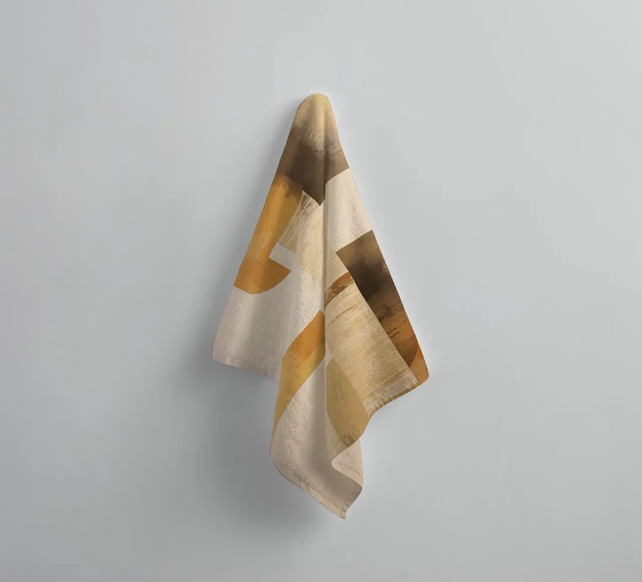 Formes abstraites dans des couleurs brunes serviette de bain de Imagine