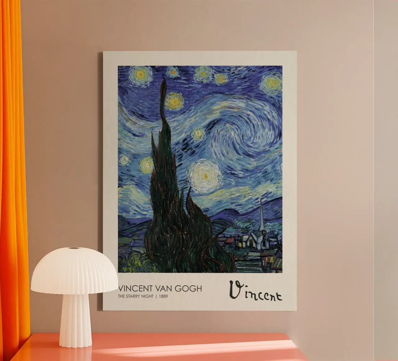 cypress trees swirling patterns nighttime scene canvas by cloud shop