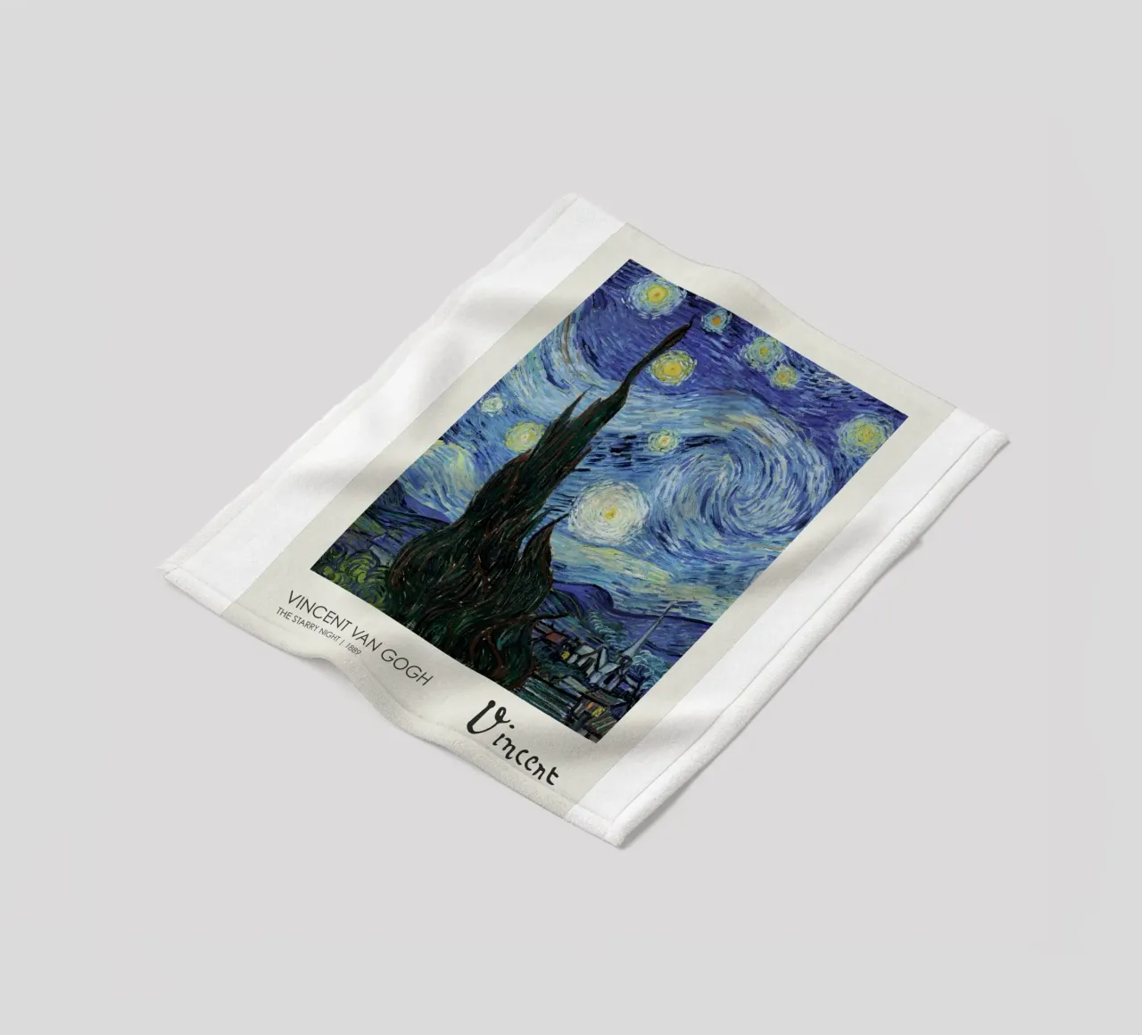 cypress trees swirling patterns nighttime scene fleece blanket by cloud shop