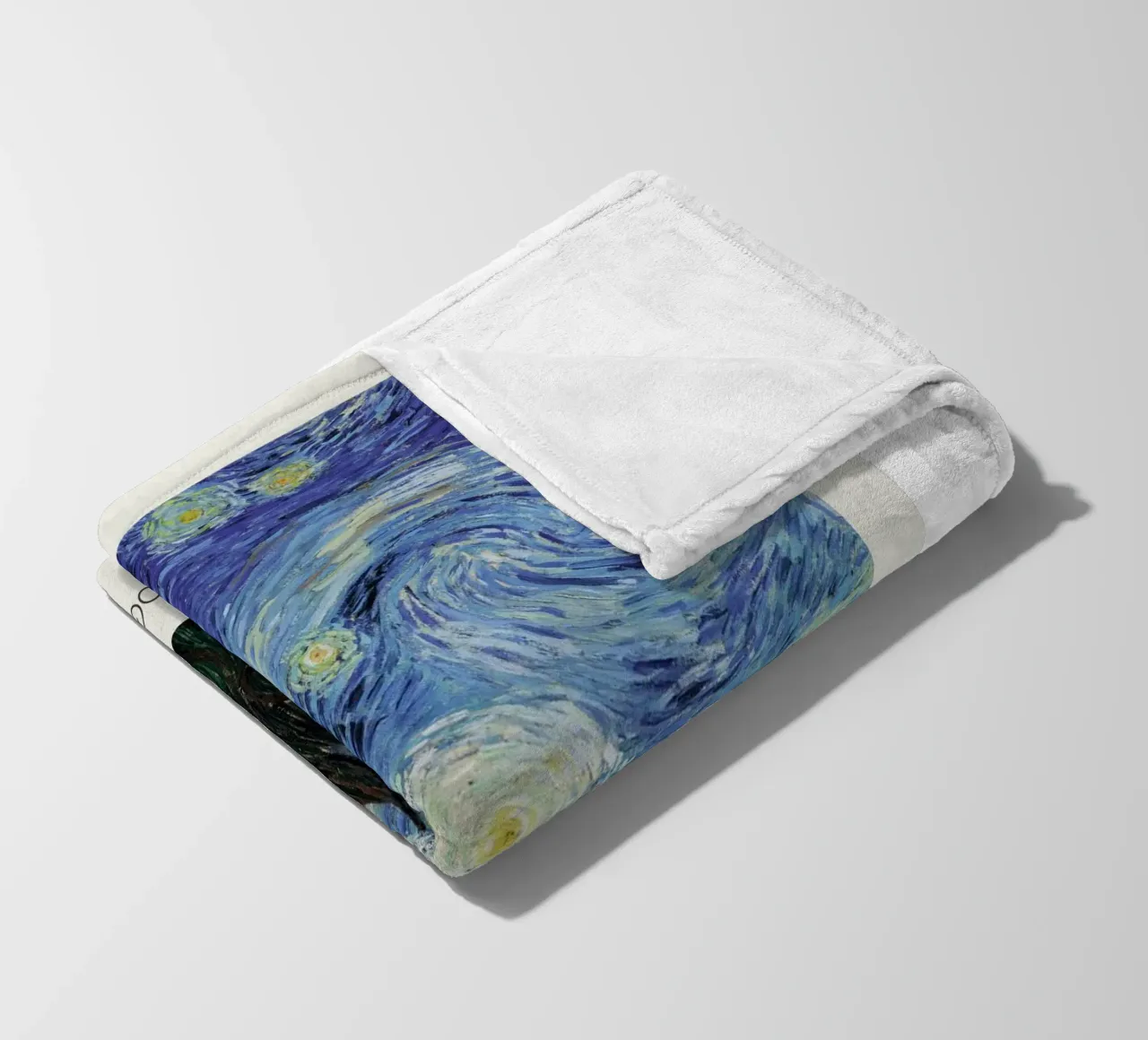 cypress trees swirling patterns nighttime scene fleece blanket by cloud shop
